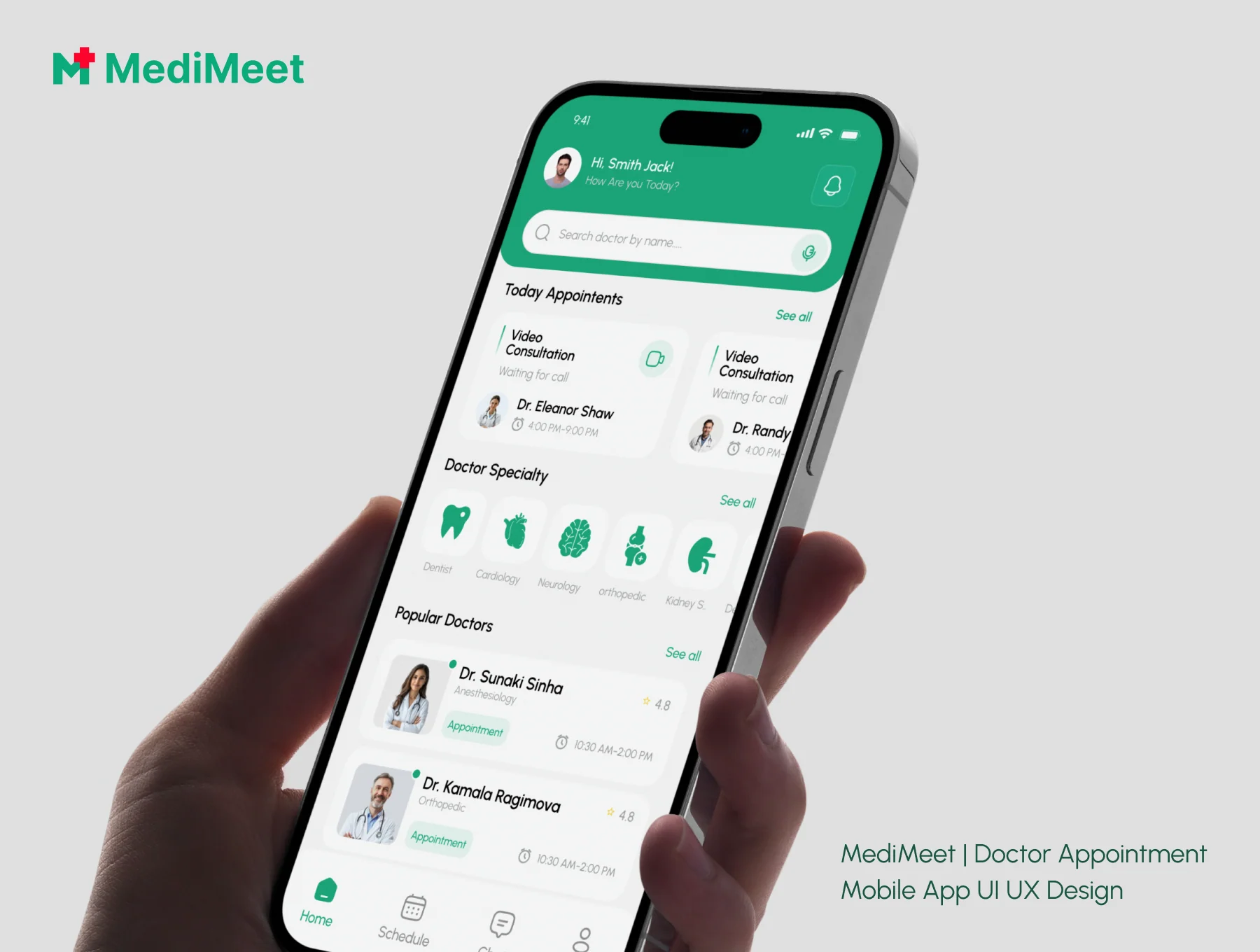 Doctor Appointment | Mobile App UI/UX Design Kit 3
