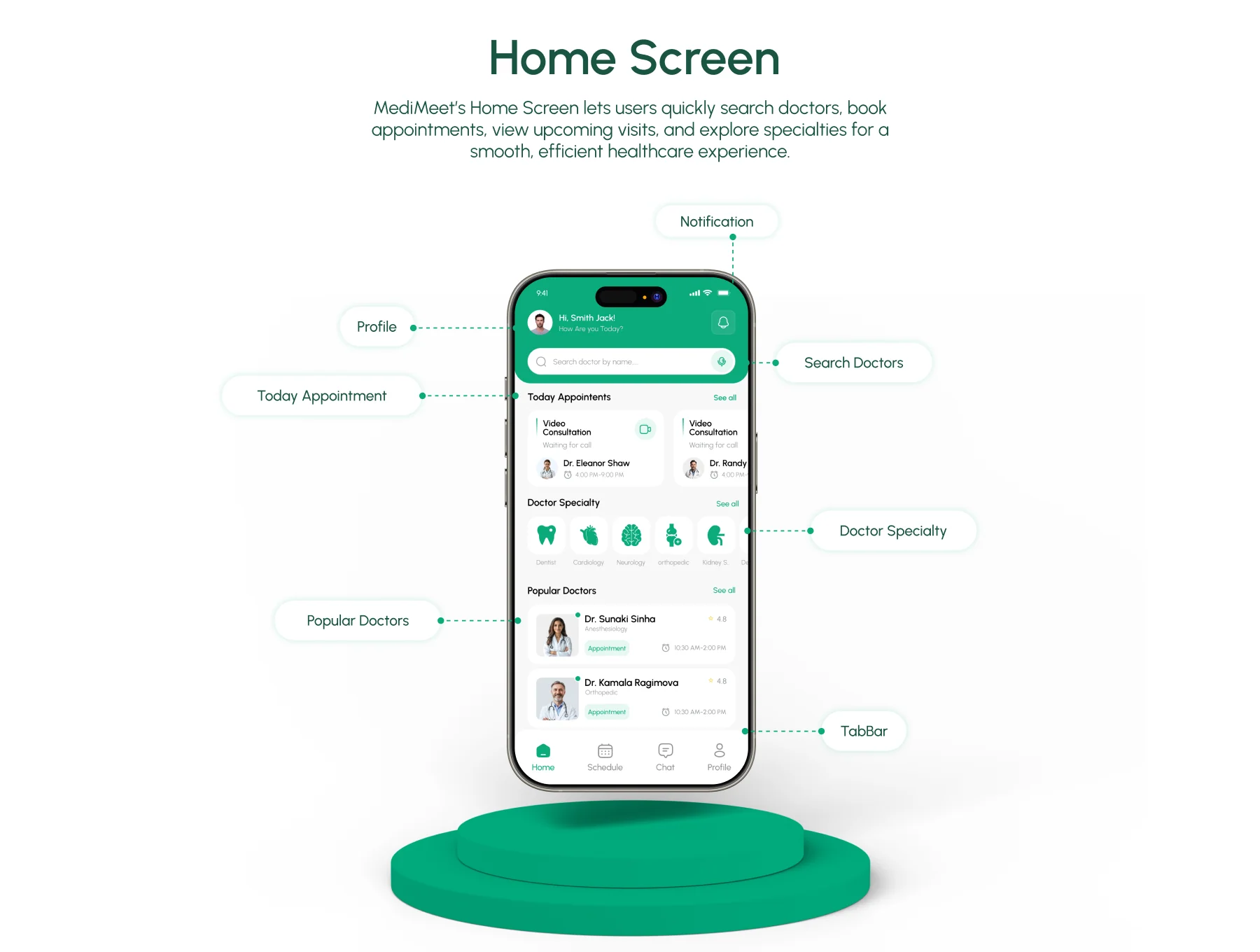 Doctor Appointment | Mobile App UI/UX Design Kit 4