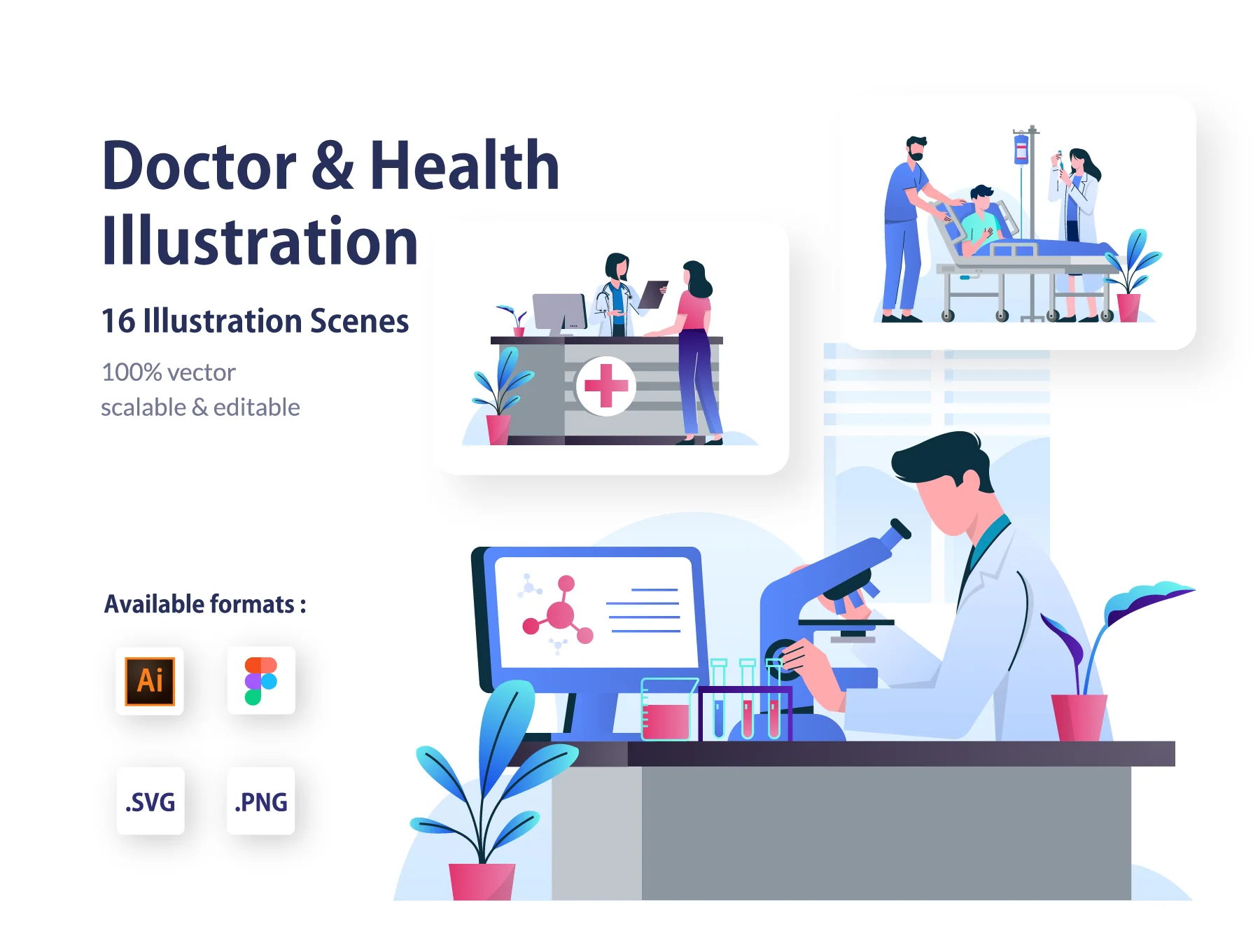 Doctor & Health Illustration Kit