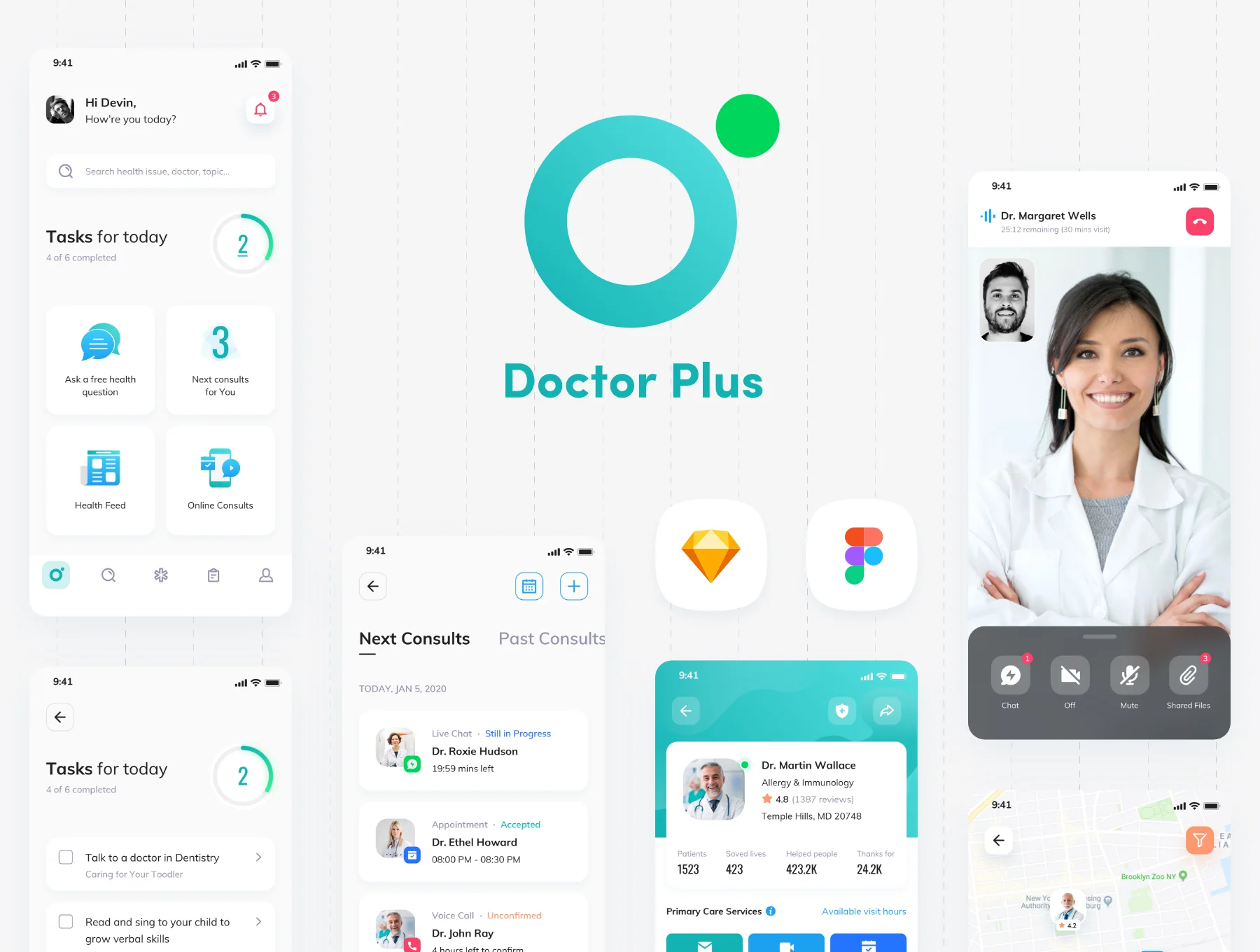 Doctor Plus - For Patient iOS UI Kit