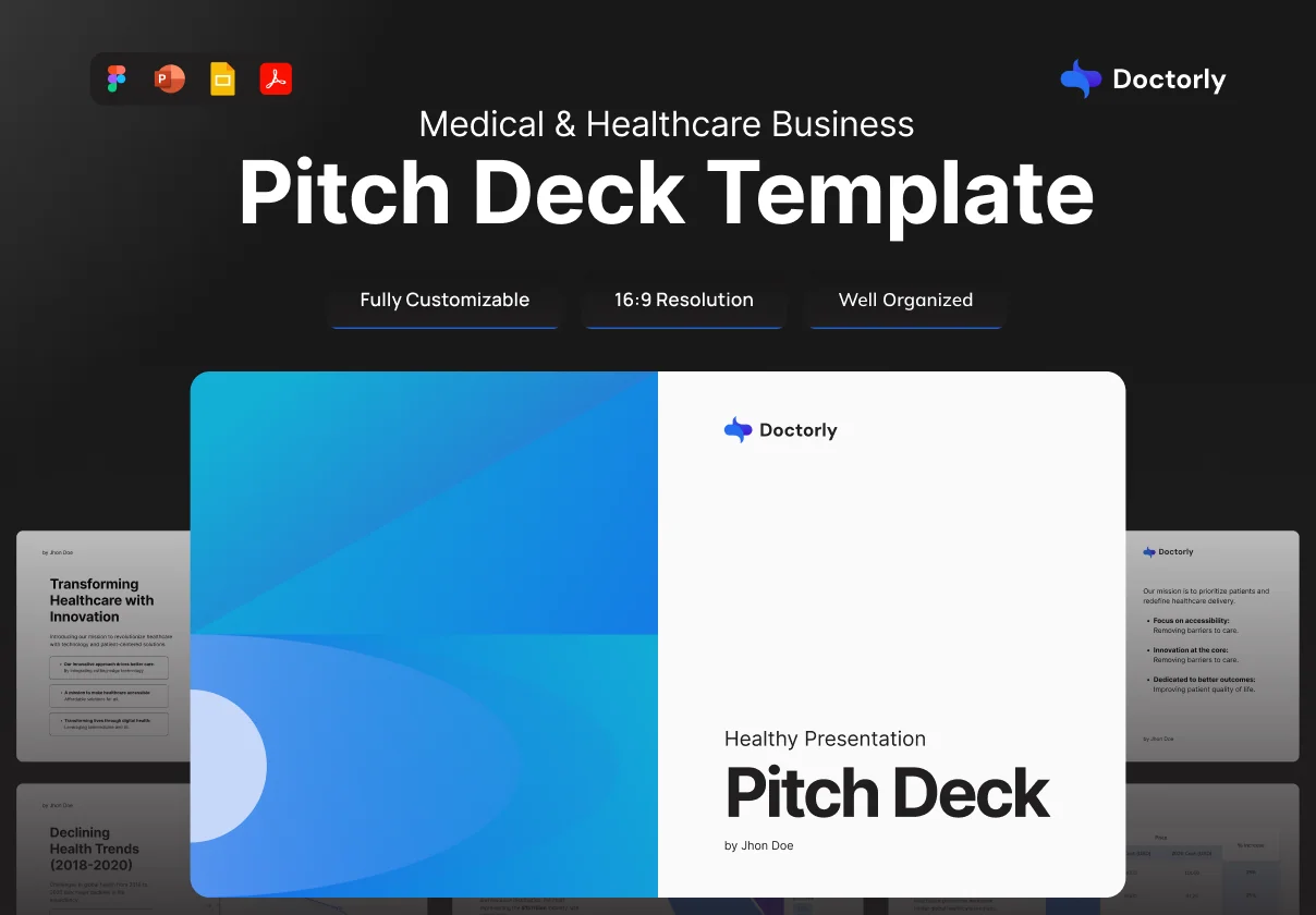 Doctorly - Medical and Healthcare Business Pitch Deck