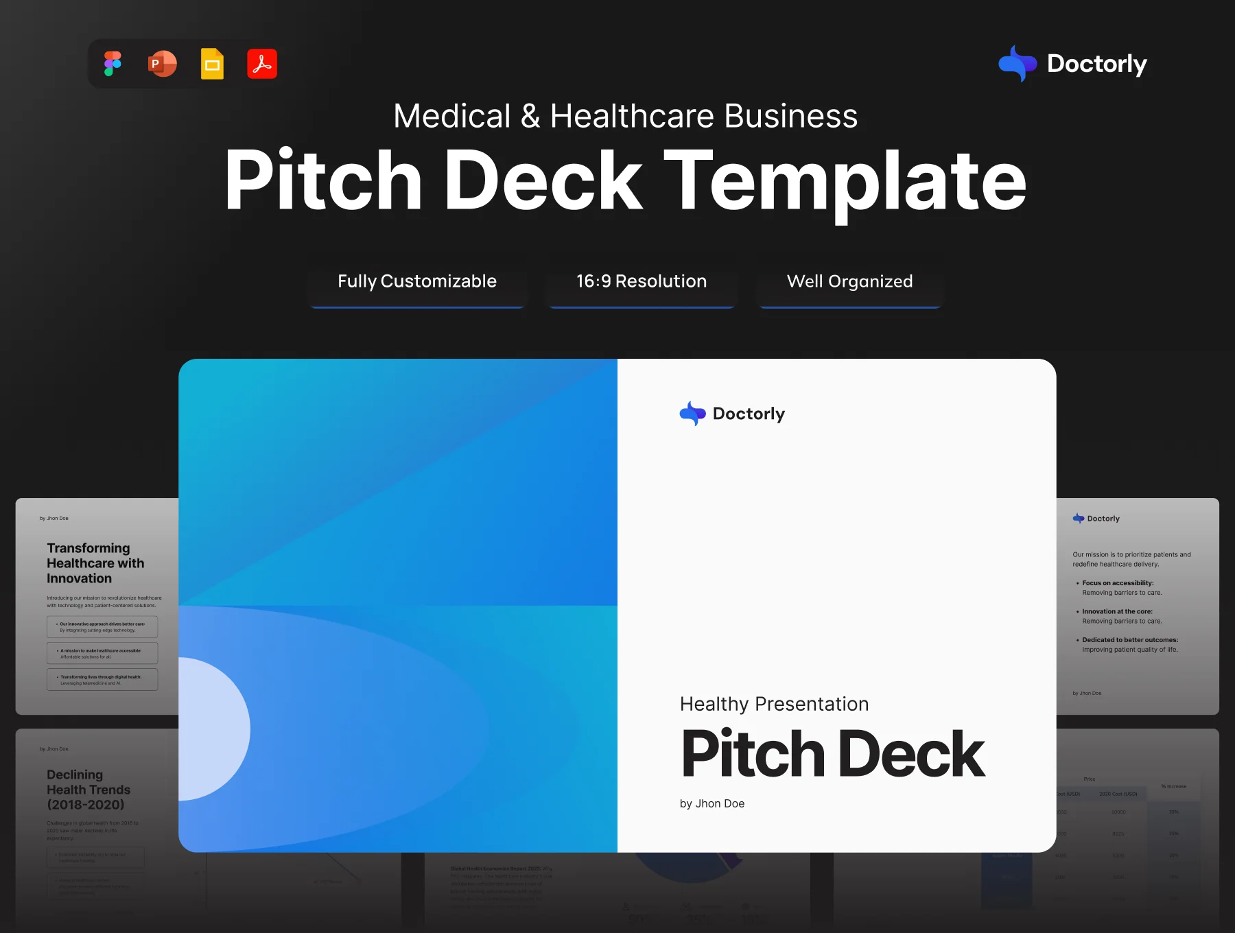Doctorly - Medical and Healthcare Business Pitch Deck