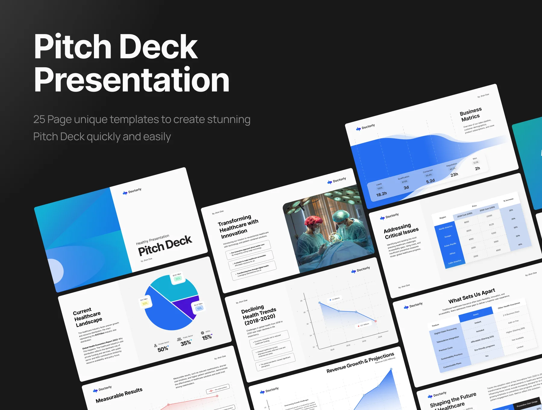 Doctorly - Medical and Healthcare Business Pitch Deck 2