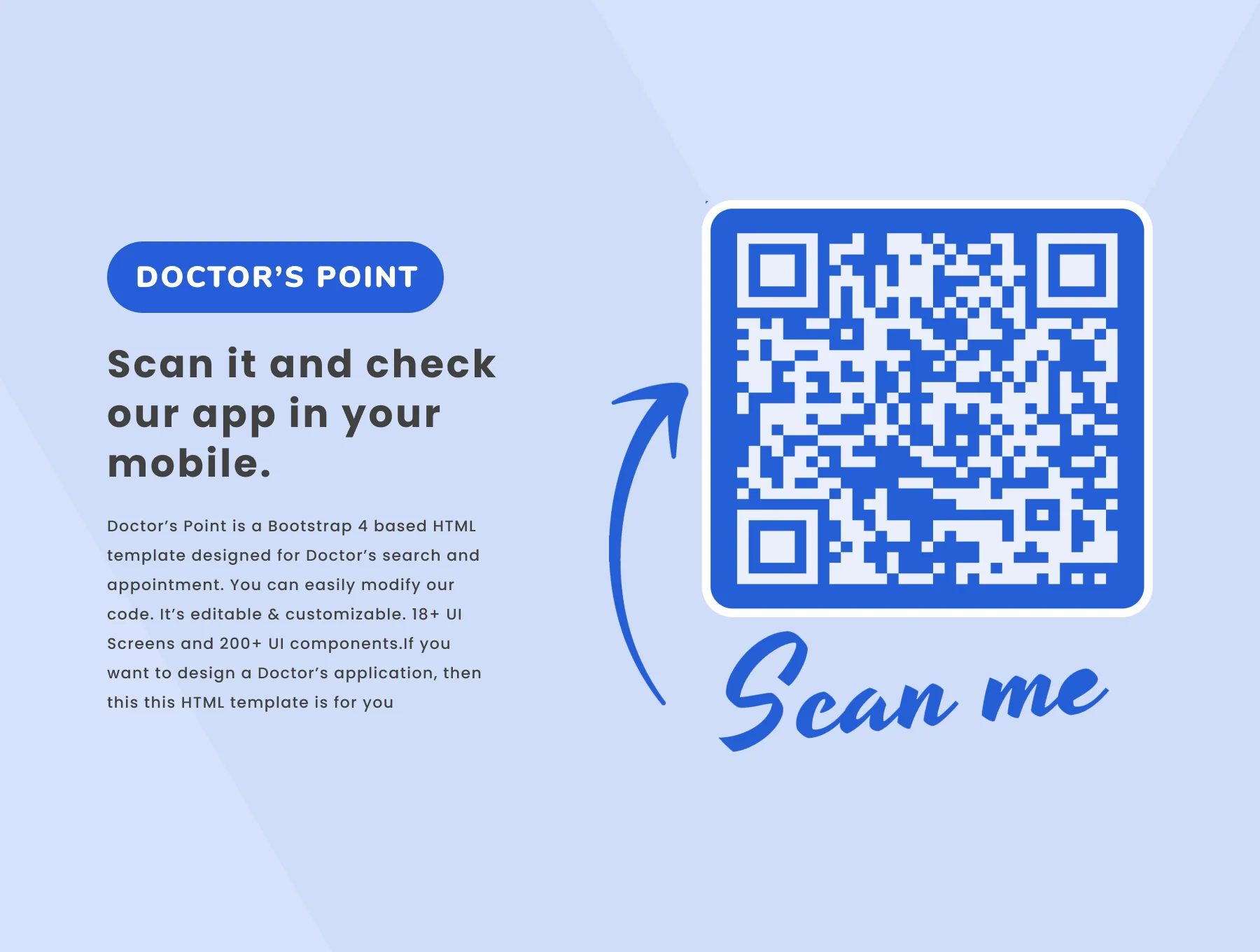 Bootstrap 4 Based Medical App HTML Template 4