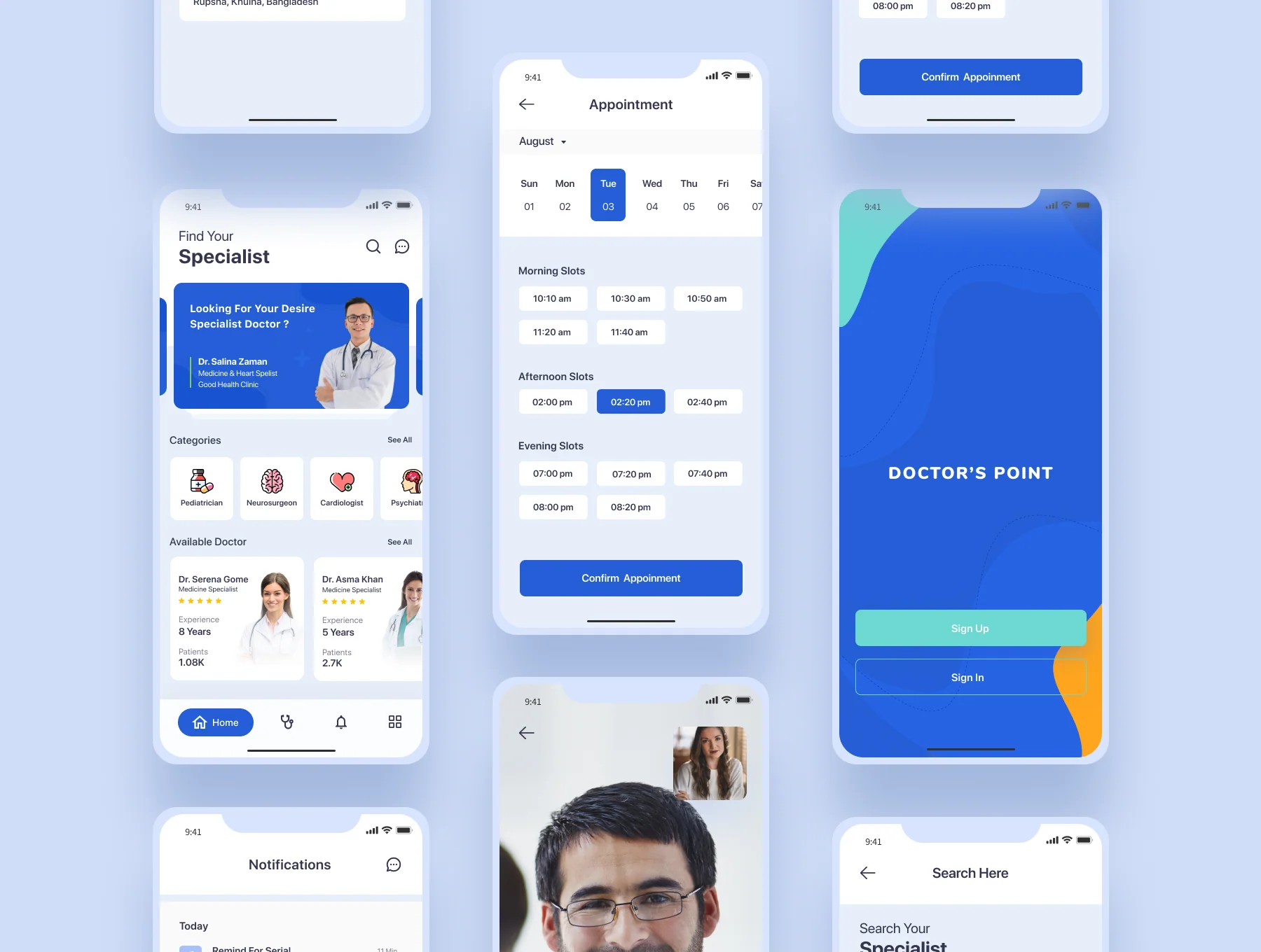 Bootstrap 4 Based Medical App HTML Template 5
