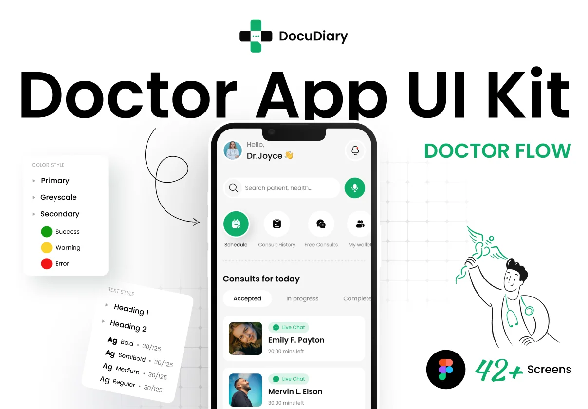 DocuDiary: Enhanced Patient Scheduling & Care Management UI Kit
