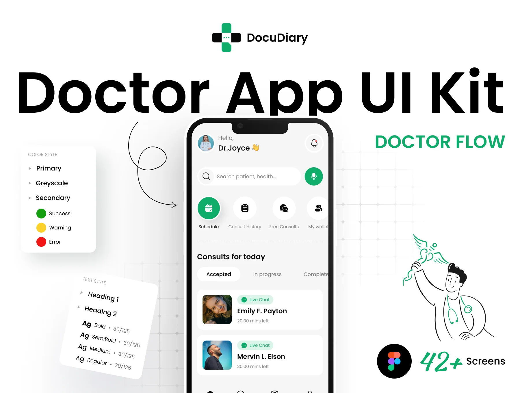 DocuDiary: Enhanced Patient Scheduling & Care Management UI Kit