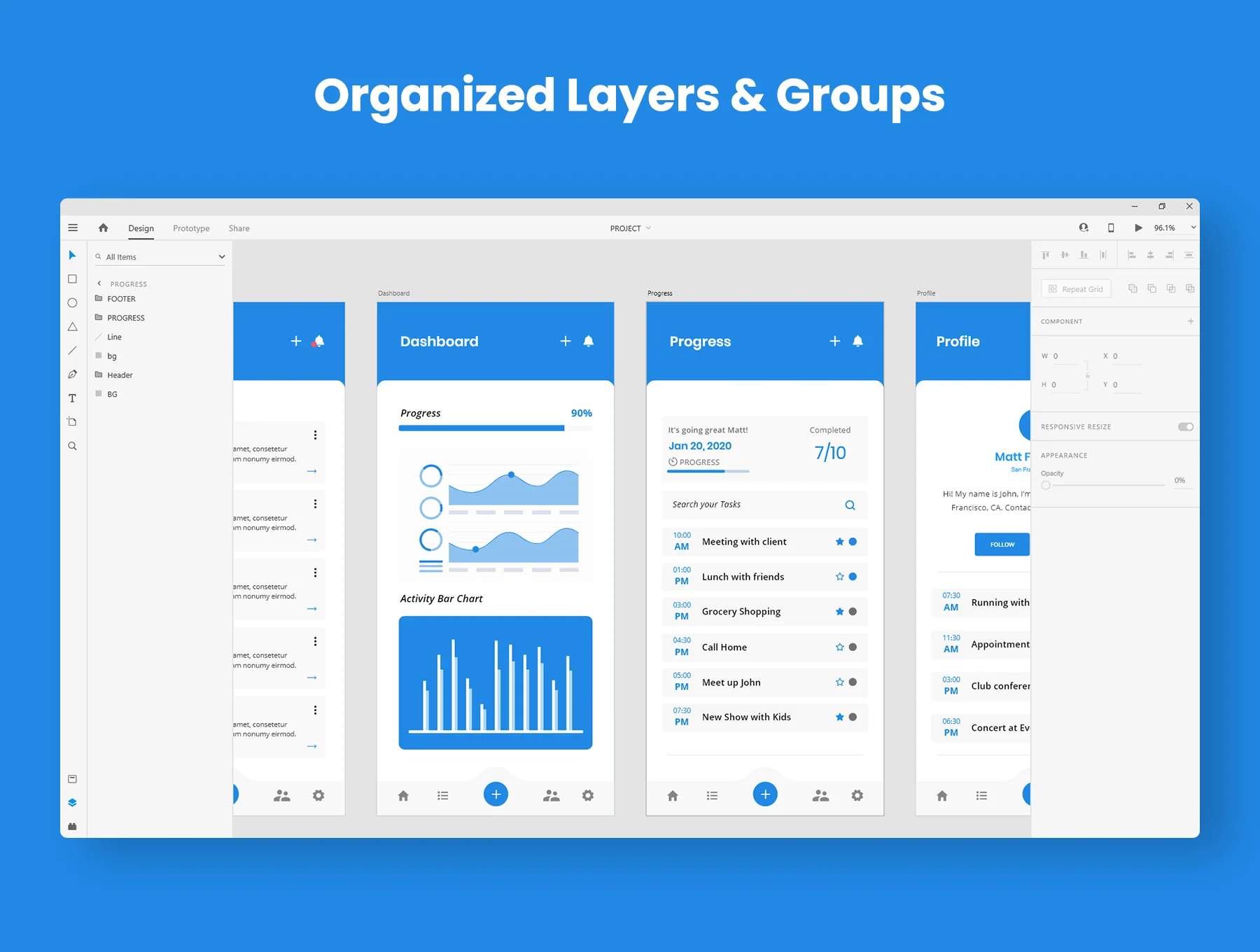 DOI Productivity Mobile Application - UI Kit 5