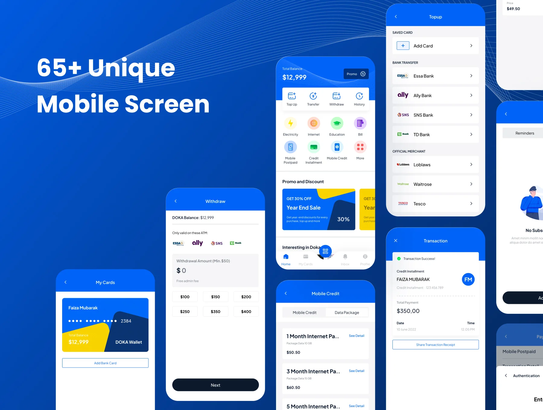 Doka - E-Wallet Mobile App UI Kit 4