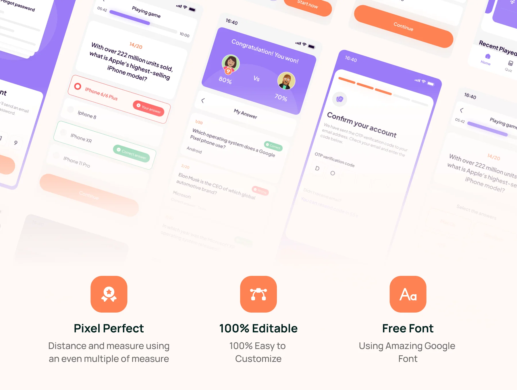 Dolano - Quiz Apps UI KIT 5