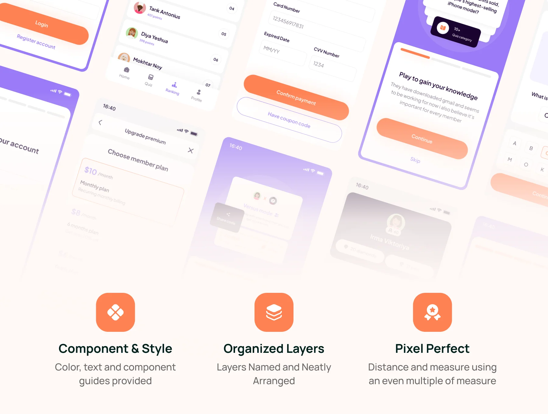 Dolano - Quiz Apps UI KIT 6