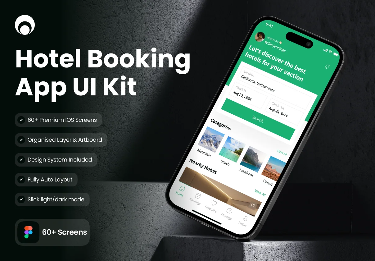 Dolce - Hotel Booking App UI Kit