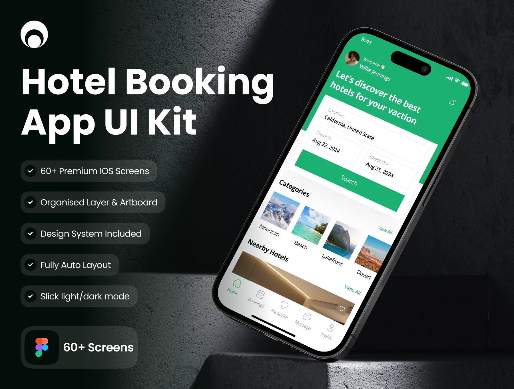 Dolce - Hotel Booking App UI Kit
