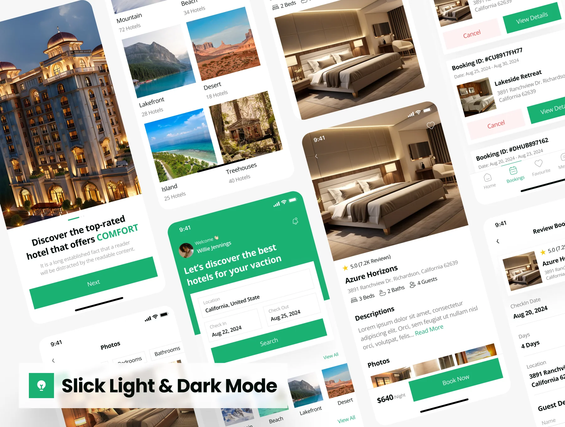 Dolce - Hotel Booking App UI Kit 3