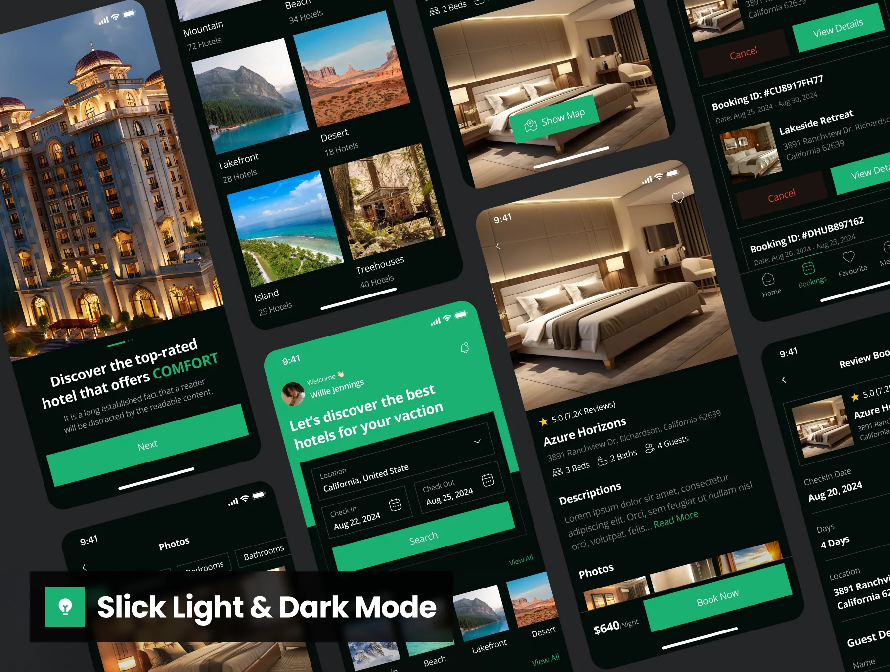 Dolce - Hotel Booking App UI Kit 4