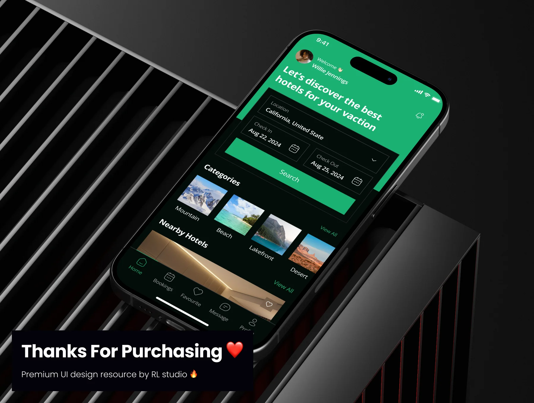 Dolce - Hotel Booking App UI Kit 8