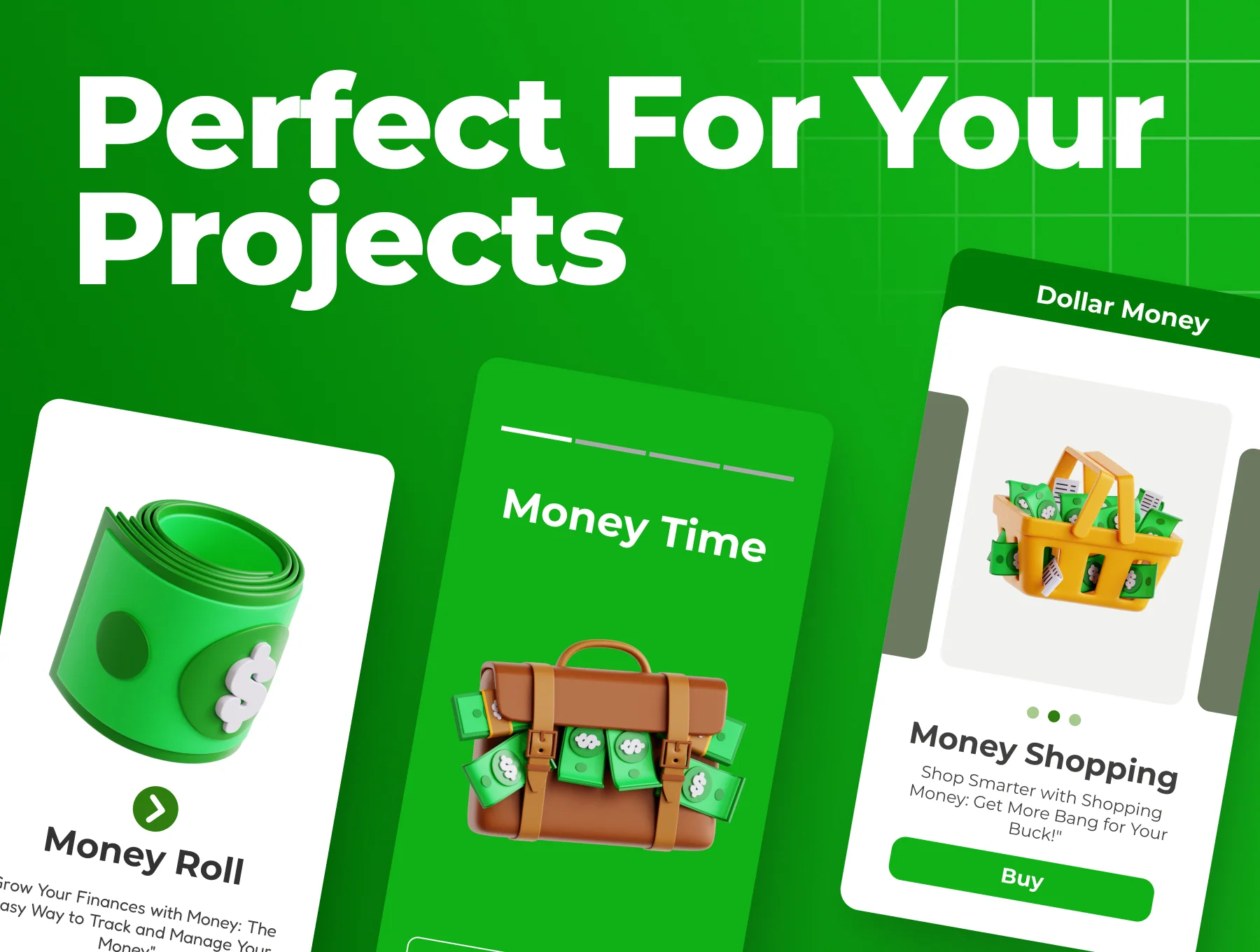 Dollar Money 3D Icon Set 3