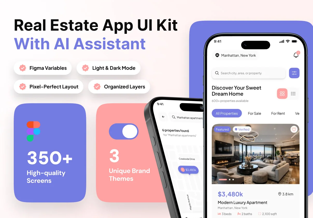 Dome - Real Estate Property Marketplace App UI Kit