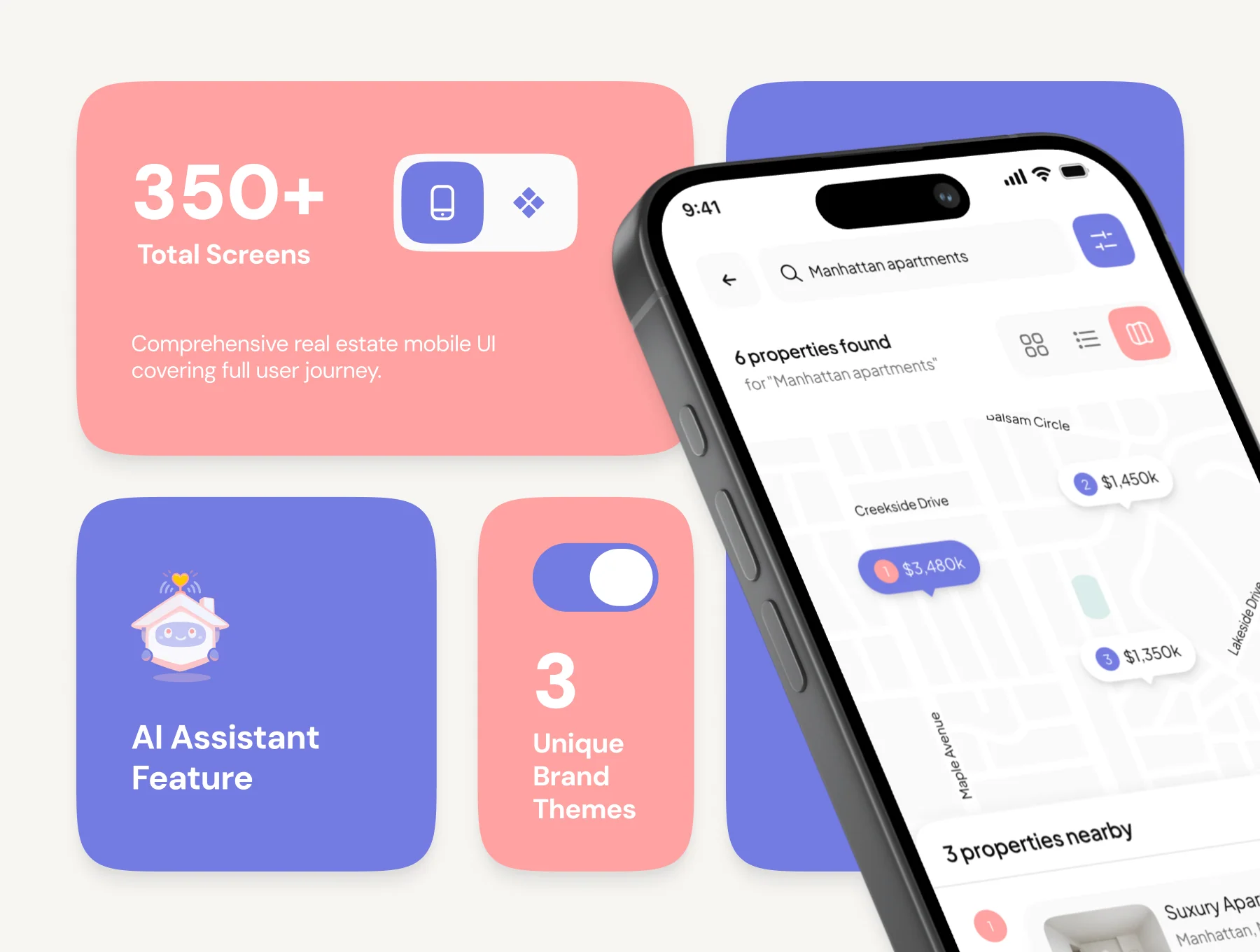 Dome - Real Estate Property Marketplace App UI Kit 2