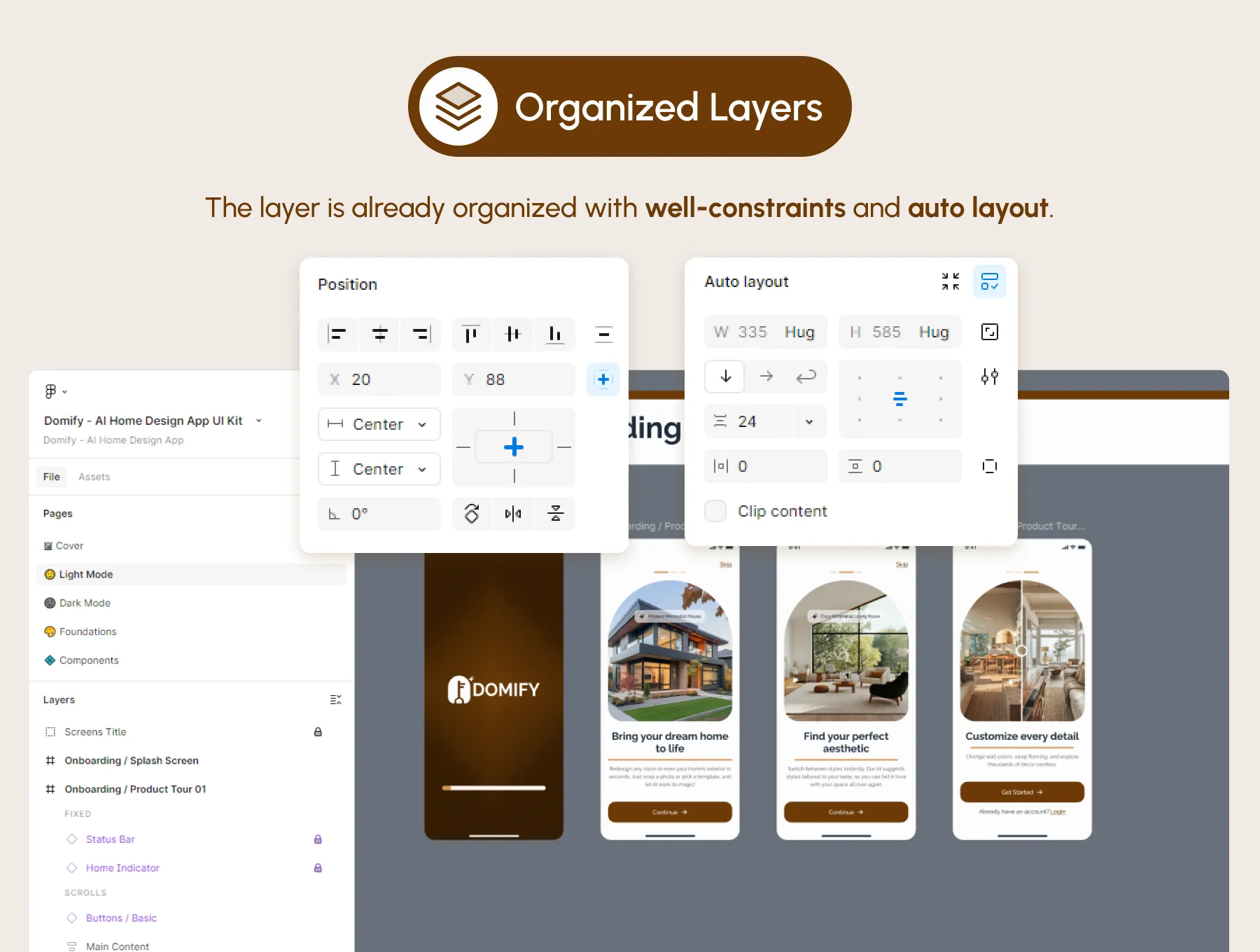 Domify - AI Home design App UI Kit 6