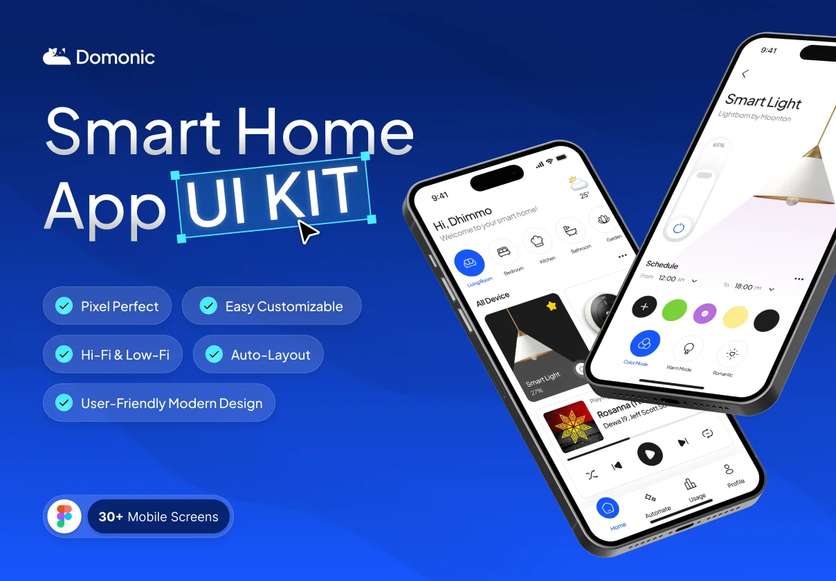 Domonic – Smart Home App UI Kit