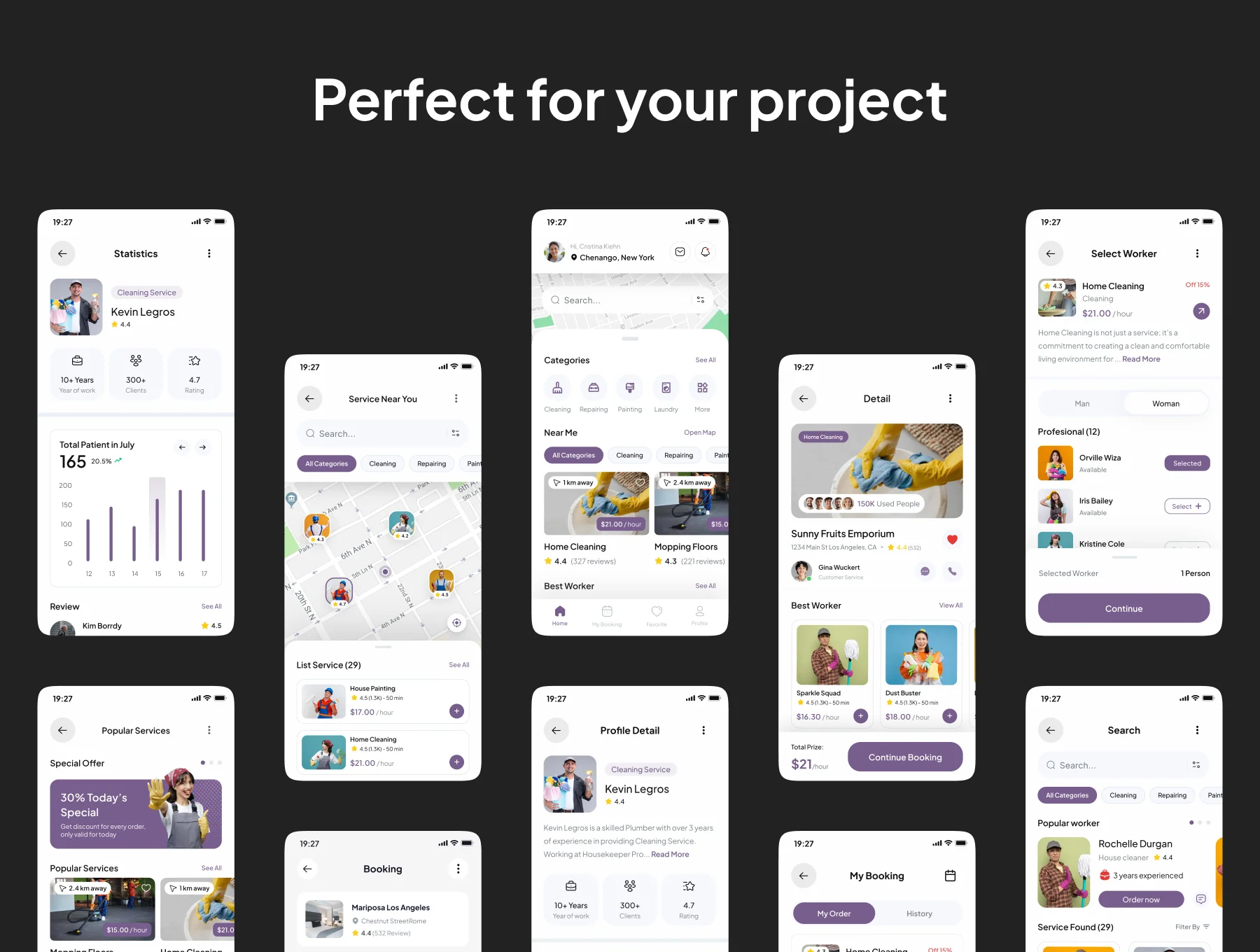 Domura - Home Service App IOS UI Kits 5
