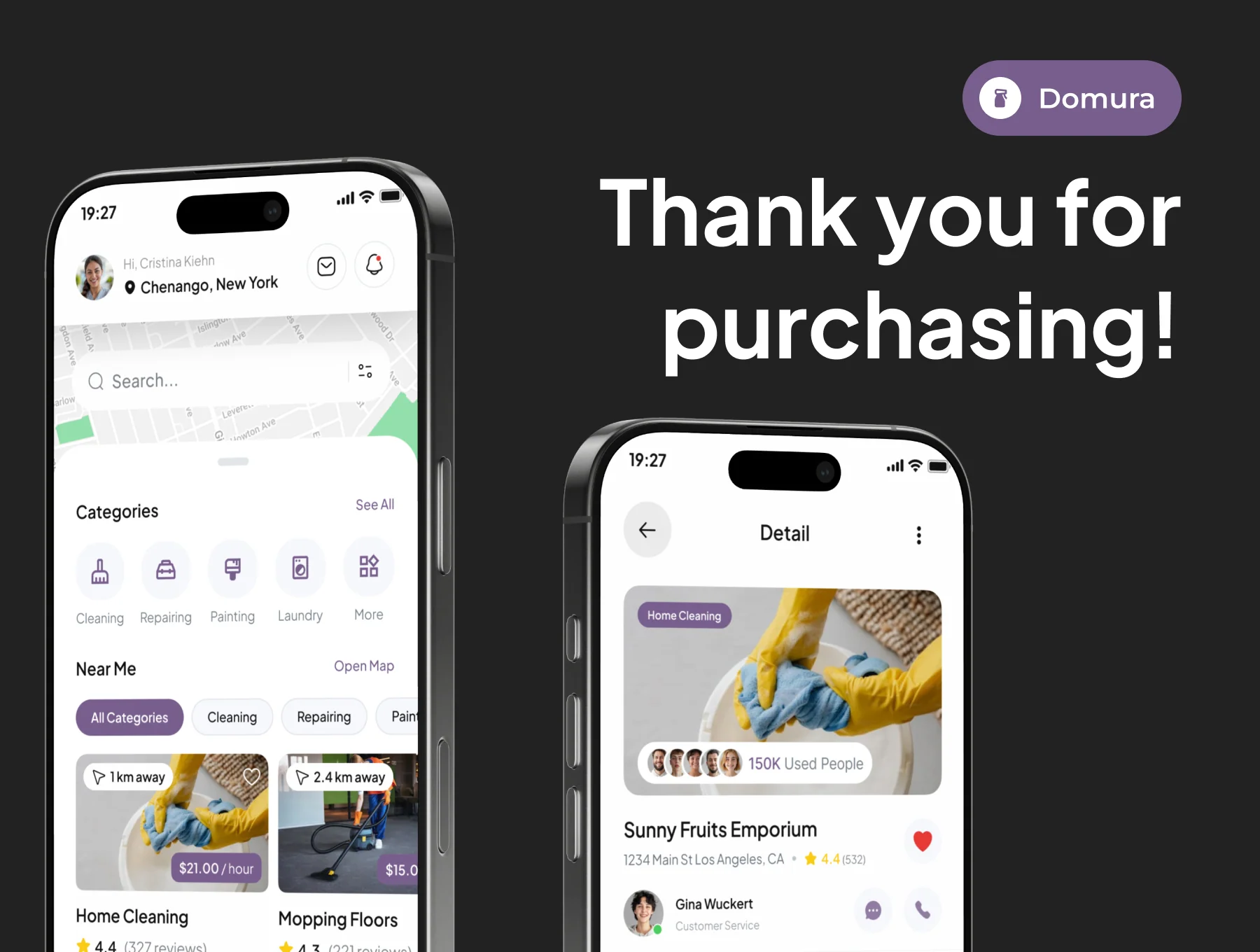Domura - Home Service App IOS UI Kits 6