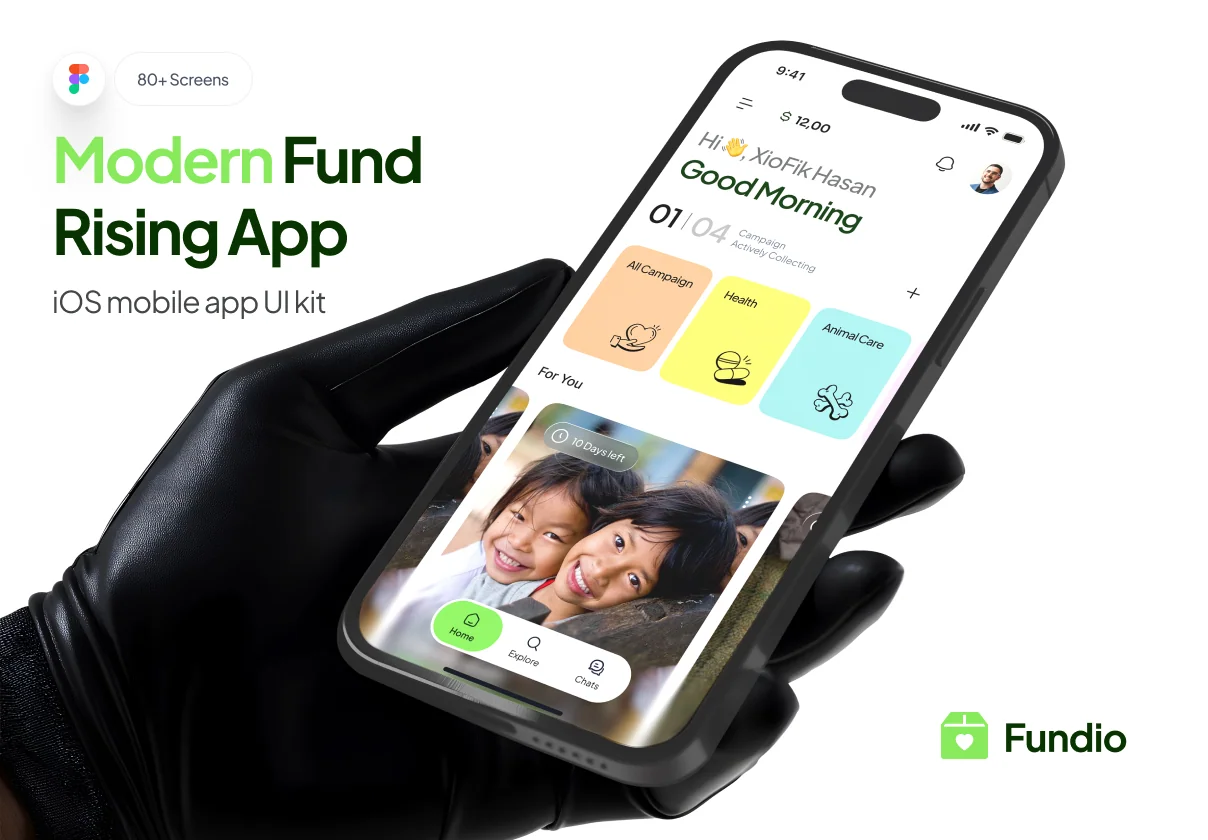 Donation, Fundraising Mobile App UI Kit