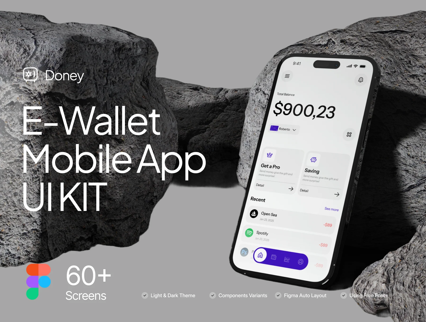 Doney - E-wallet Mobile App UI KIT