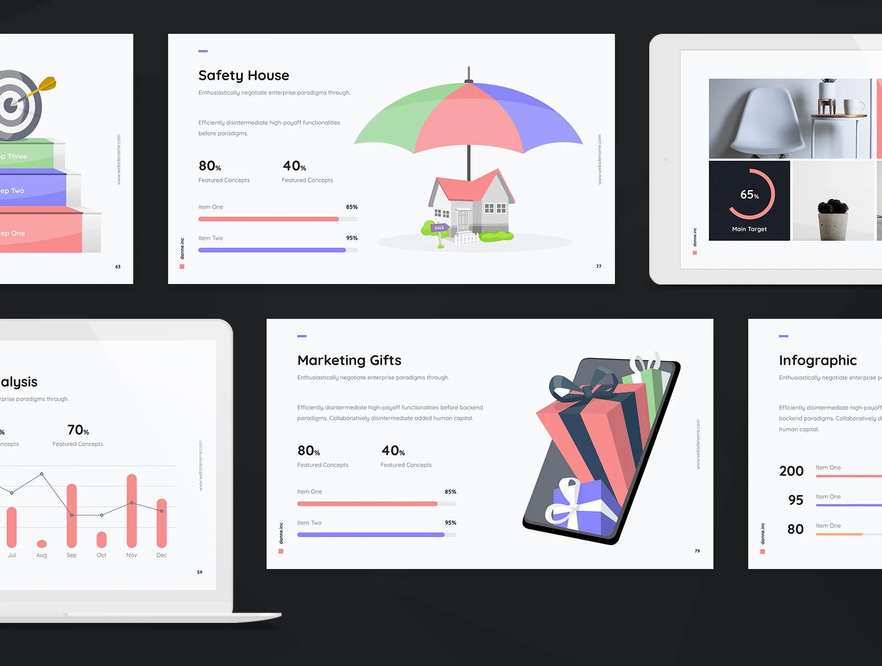 Donne - Colored & Minimal Presentation Template