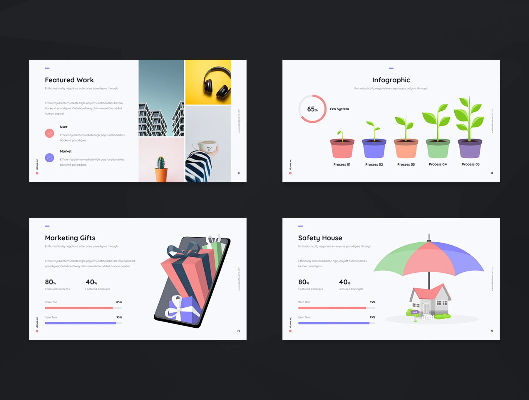 Donne - Colored & Minimal Presentation Template 5