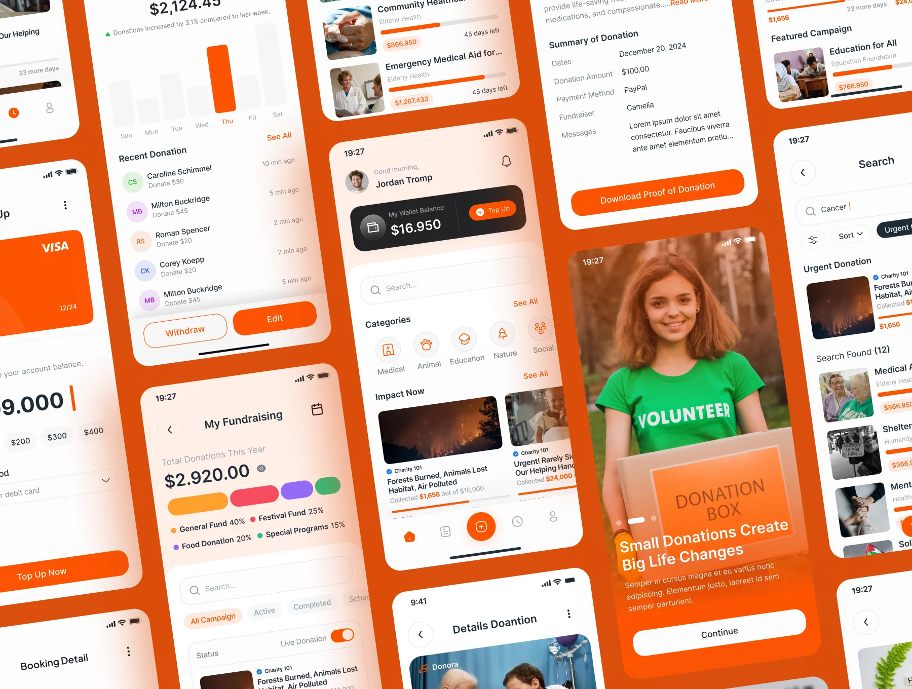 Donora - Fundraising Mobile App UI Kit 5