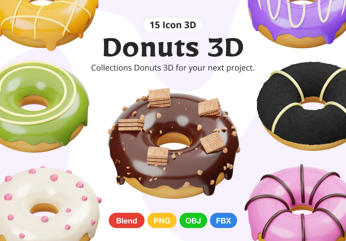 Donut 3D Illustration