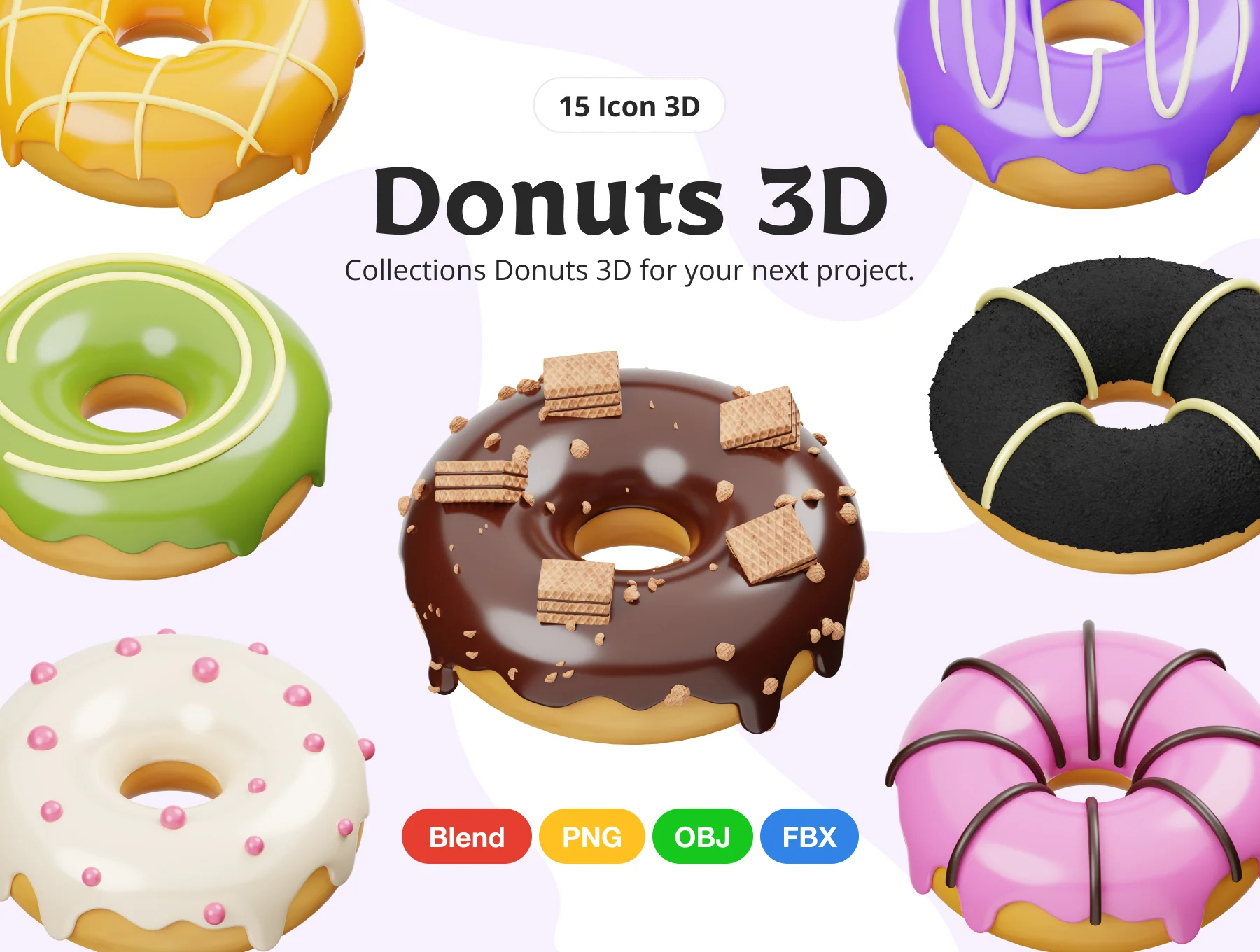 Donut 3D Illustration