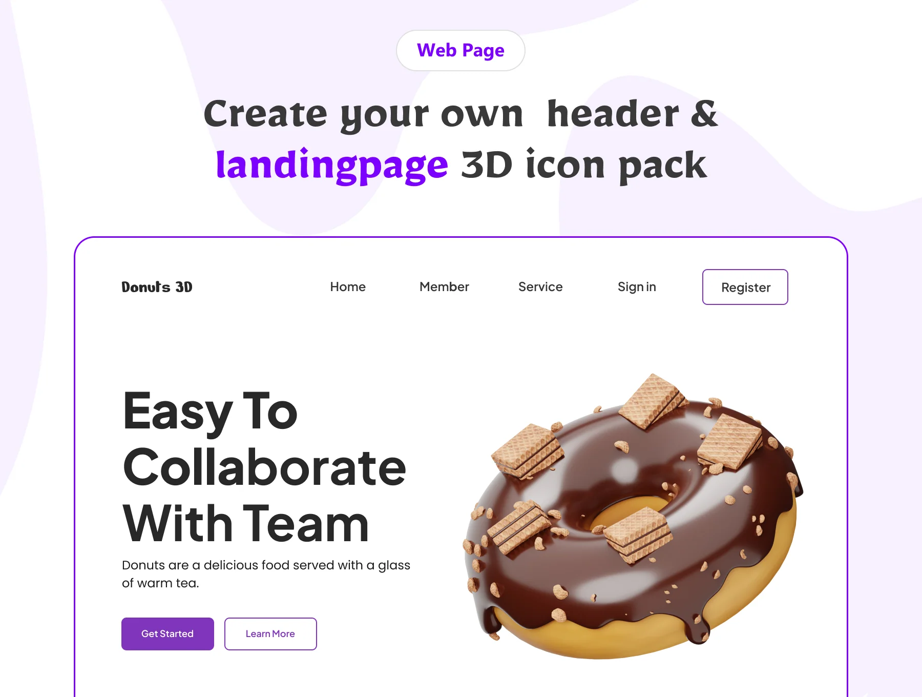 Donut 3D Illustration 3