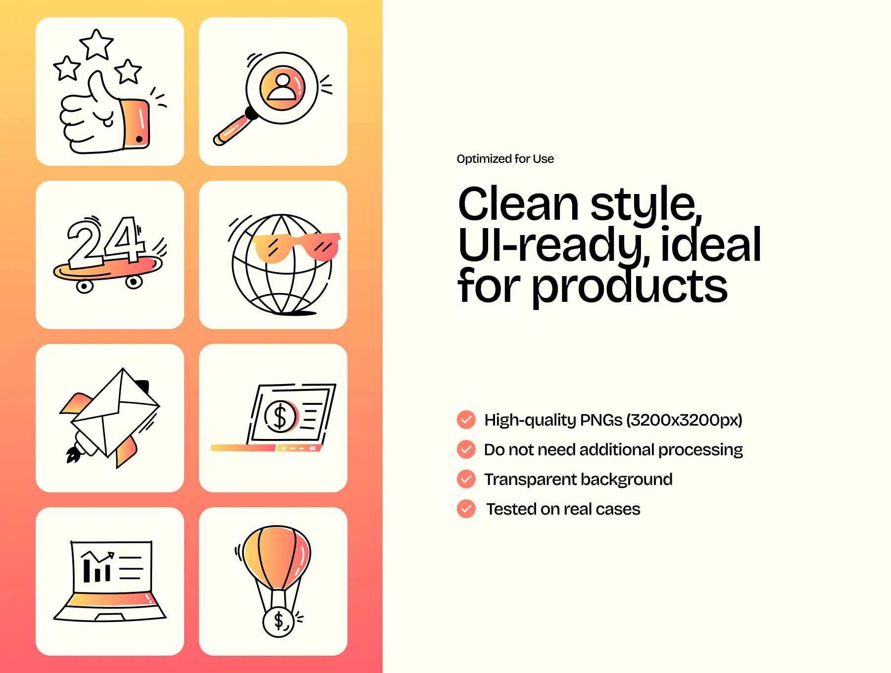 Doodle Icons Set – 241 Hand-Drawn Icons for UI & Product Design 2