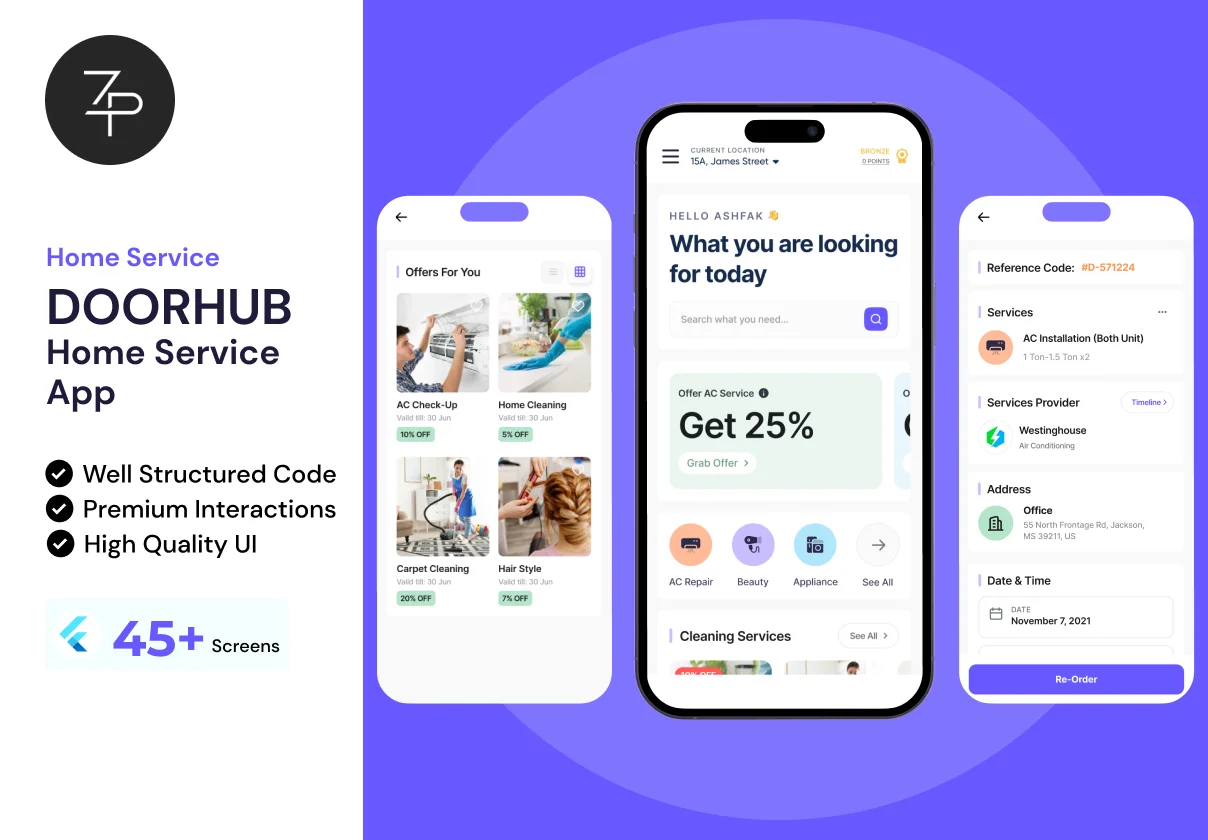 Door Hub - Home Service App Flutter UI