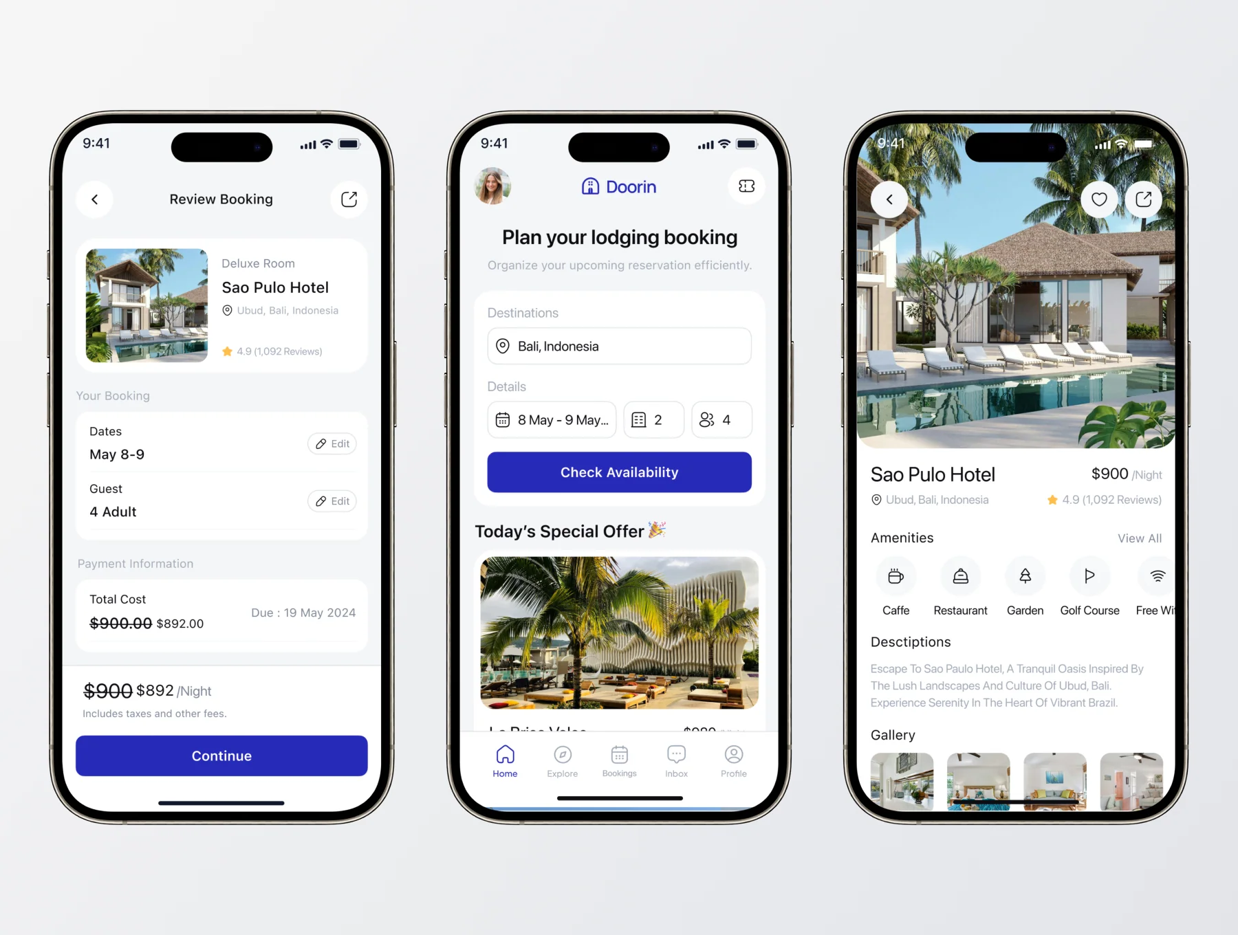 Doorin -  Hotel Booking Mobile App UI Kit 6