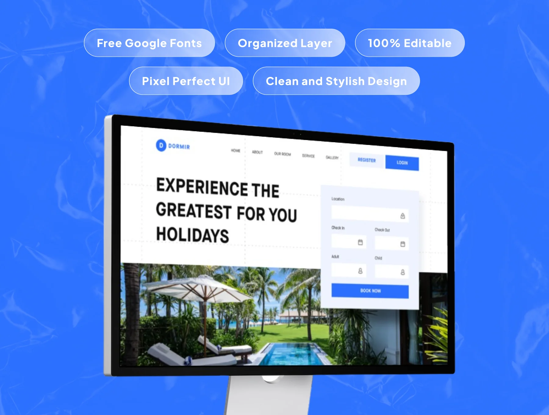 Dormir - Luxury Hotel Booking Landing Page 2
