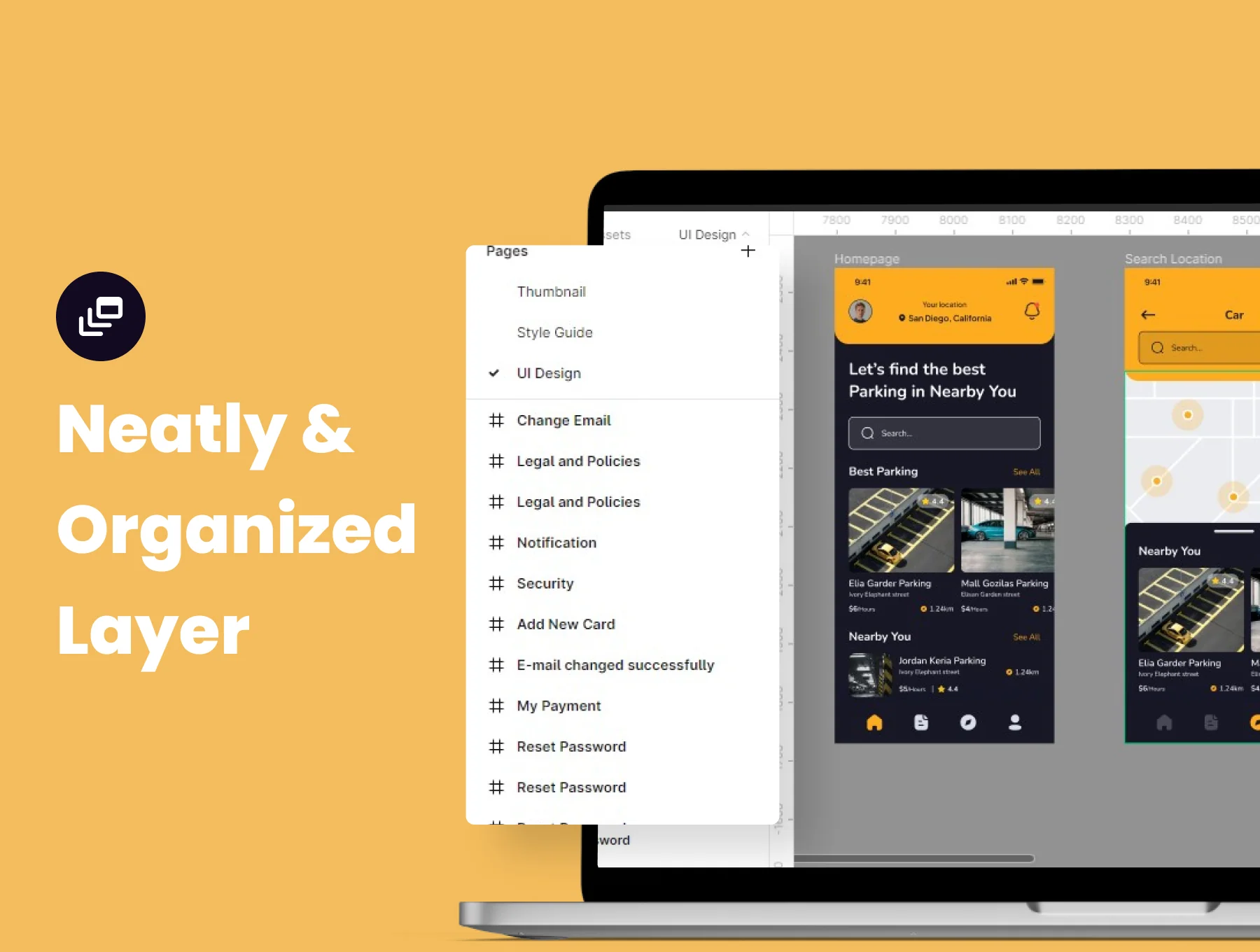 Downspace - Parking App UI Kits 4