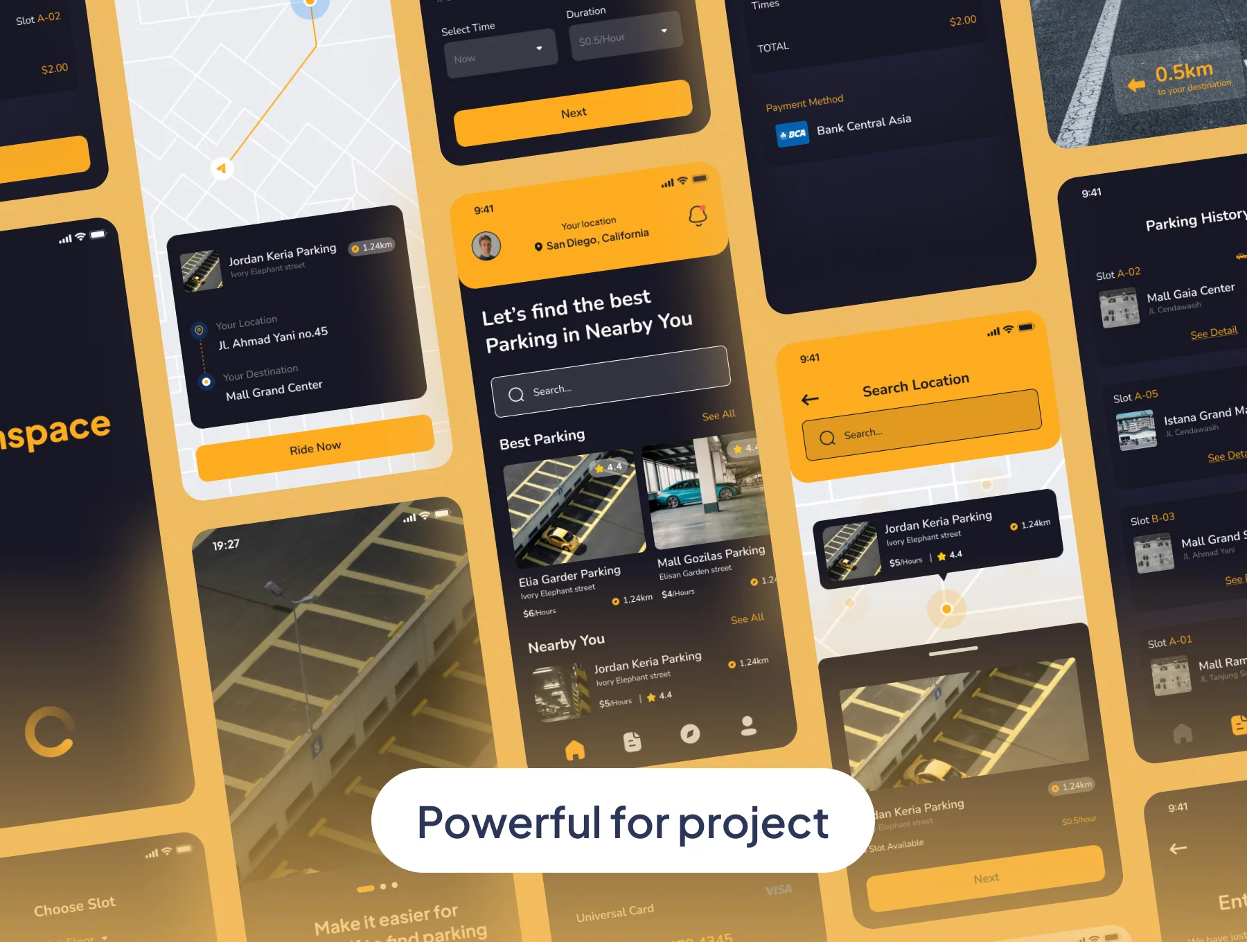 Downspace - Parking App UI Kits 6