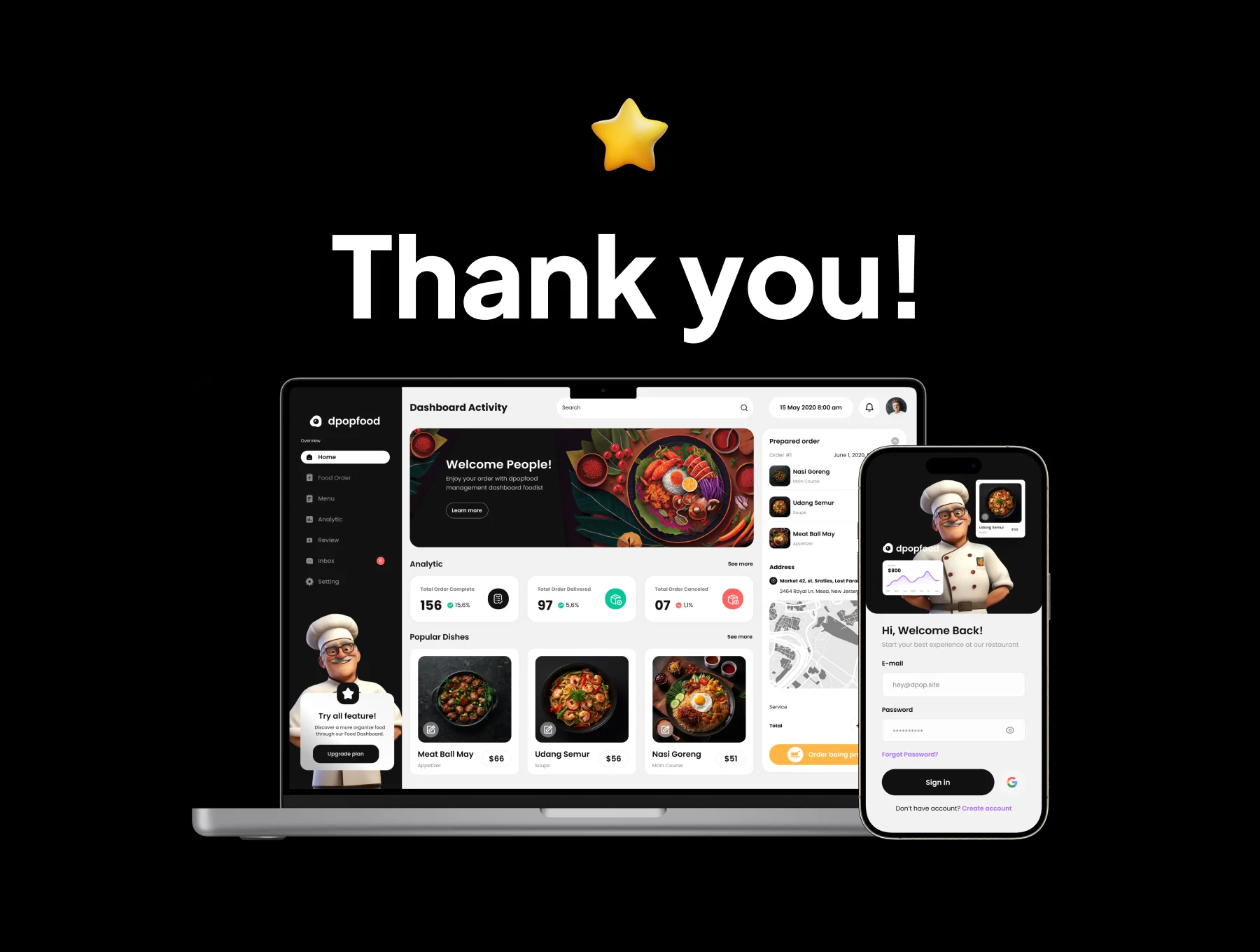 dpopfood - Food and Beverage Dashboard UI KIT 8