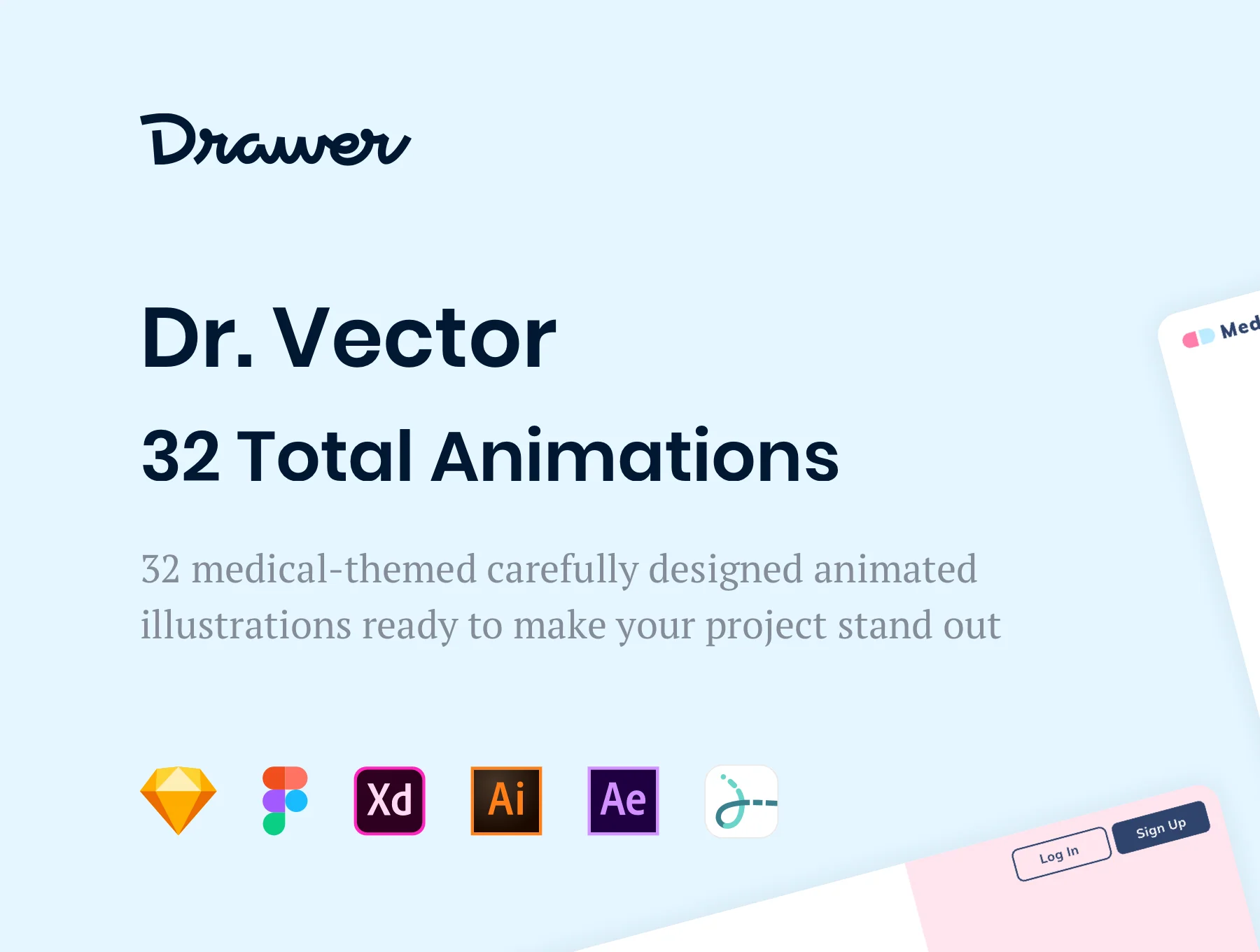 Dr. Vector Animated Illustrations