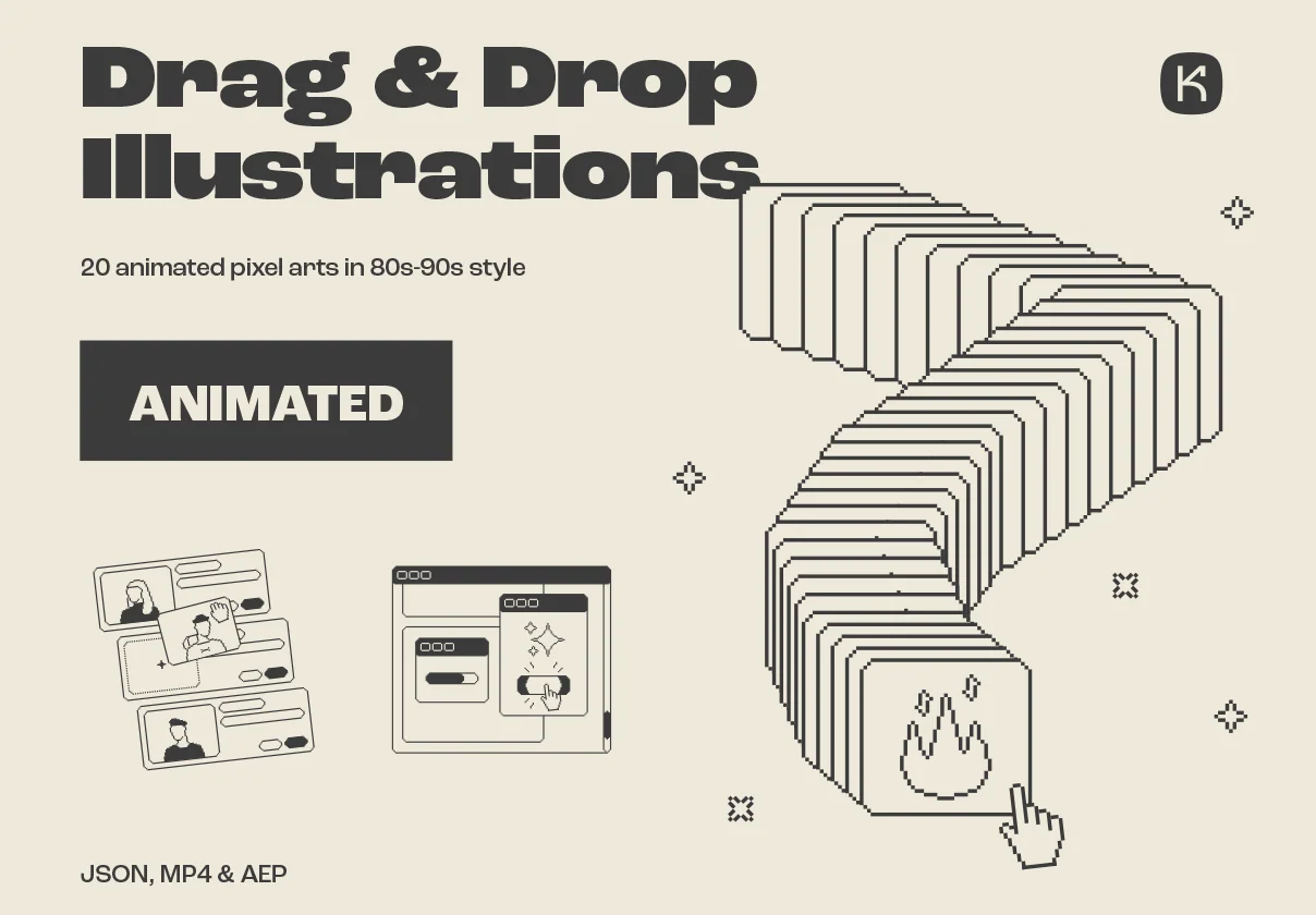 Drag & Drop Animated Illustrations