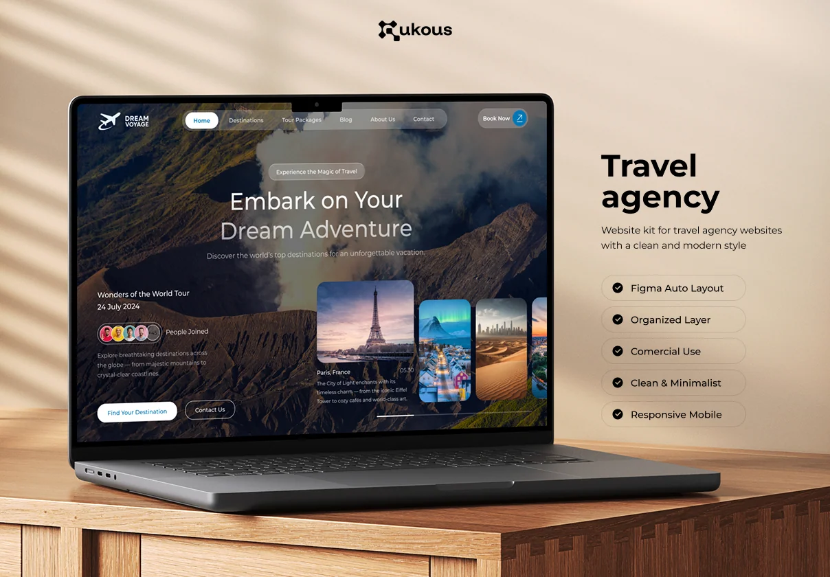 Dream Voyage - Travel Agency Website UI KIT