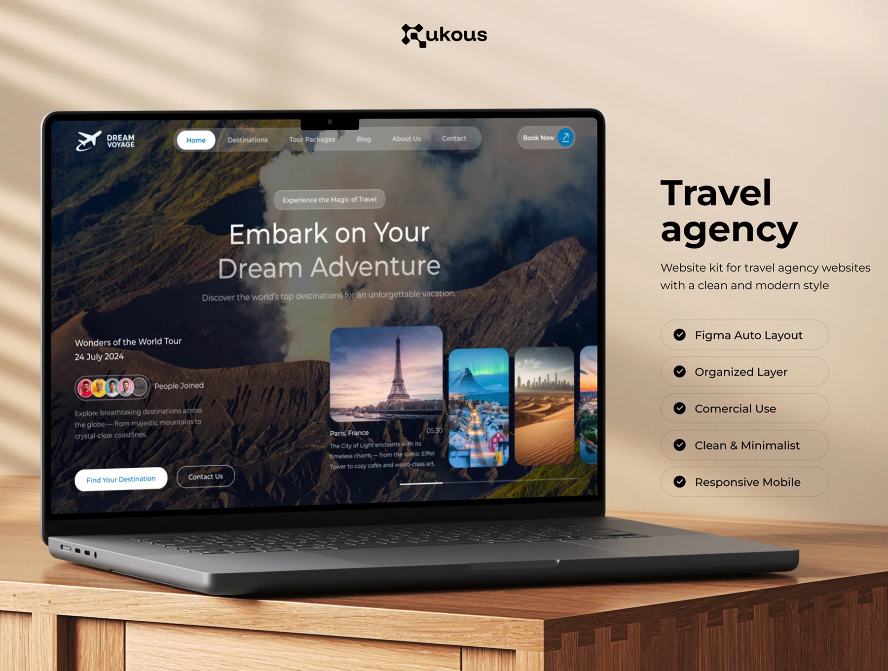 Dream Voyage - Travel Agency Website UI KIT