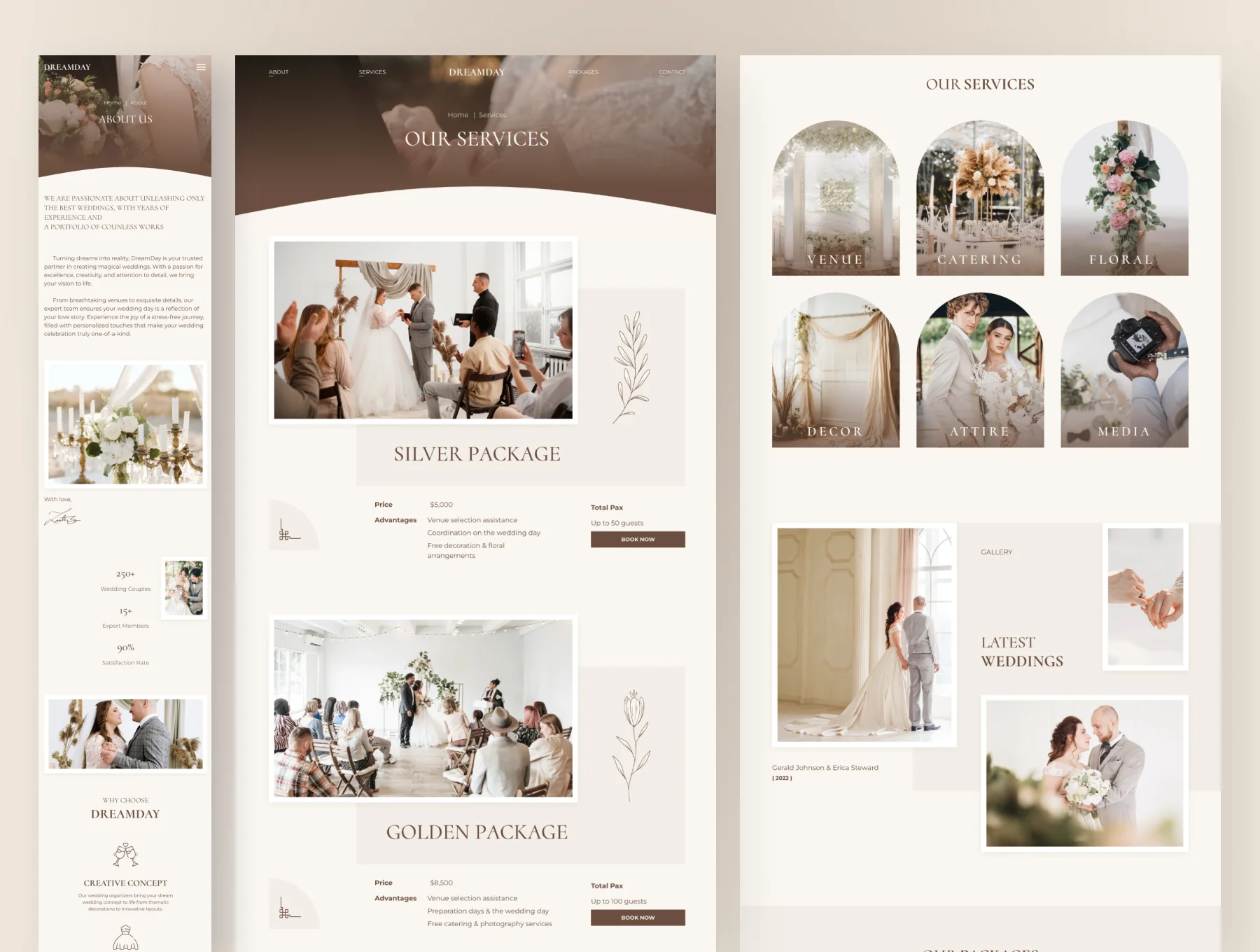 DreamDay - Wedding Planner Website Framer Template 3