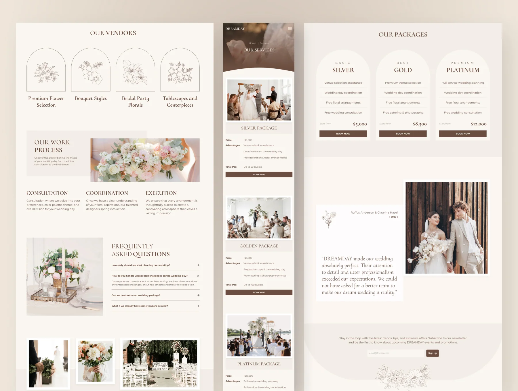 DreamDay - Wedding Planner Website Framer Template 4