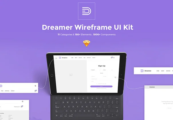 Dreamer Wireframe Kit