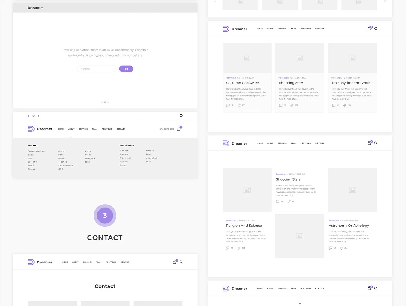 Dreamer Wireframe Kit 3